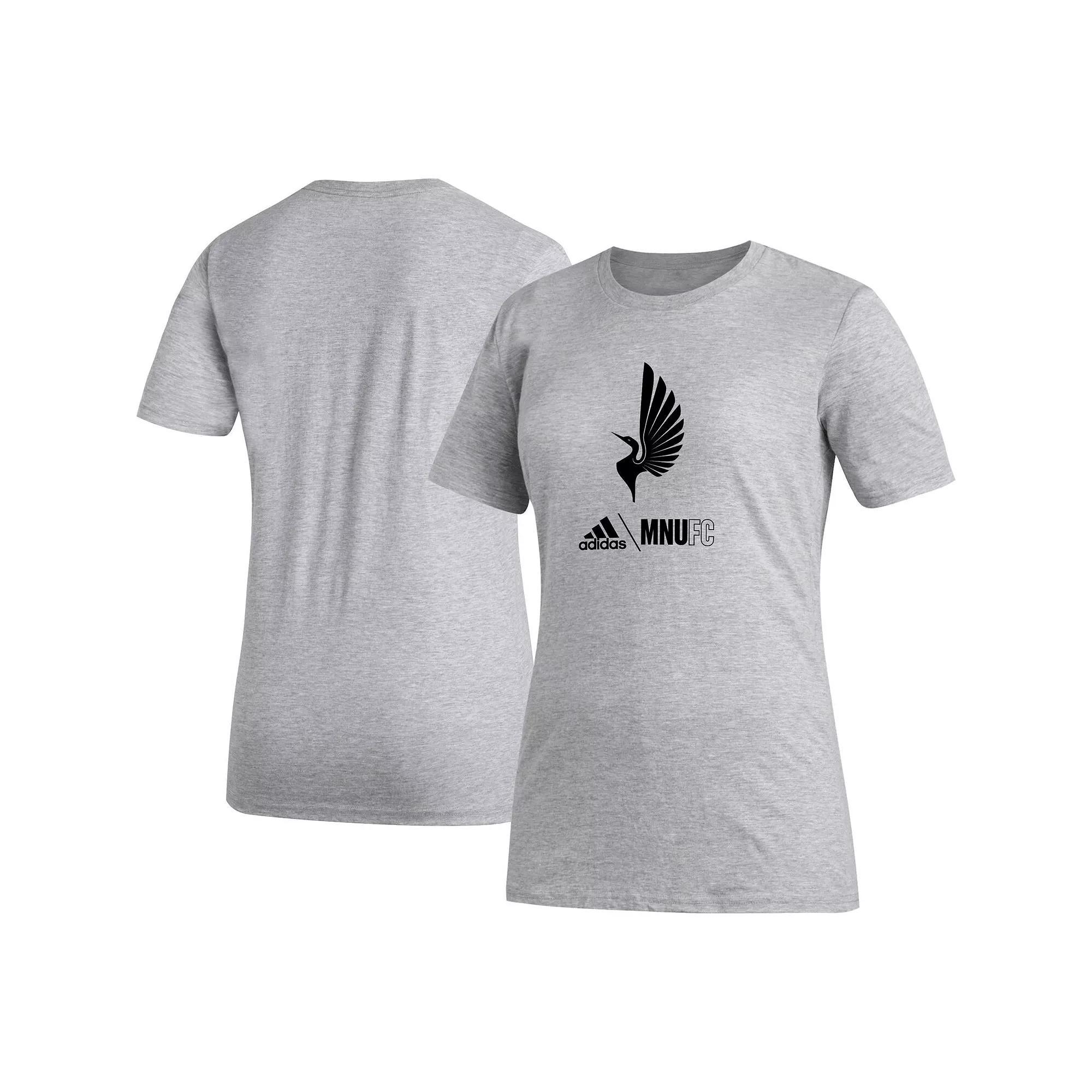 Womens adidas Heather Gray Minnesota United FC AEROREADY Club Icon T-Shirt Product Image