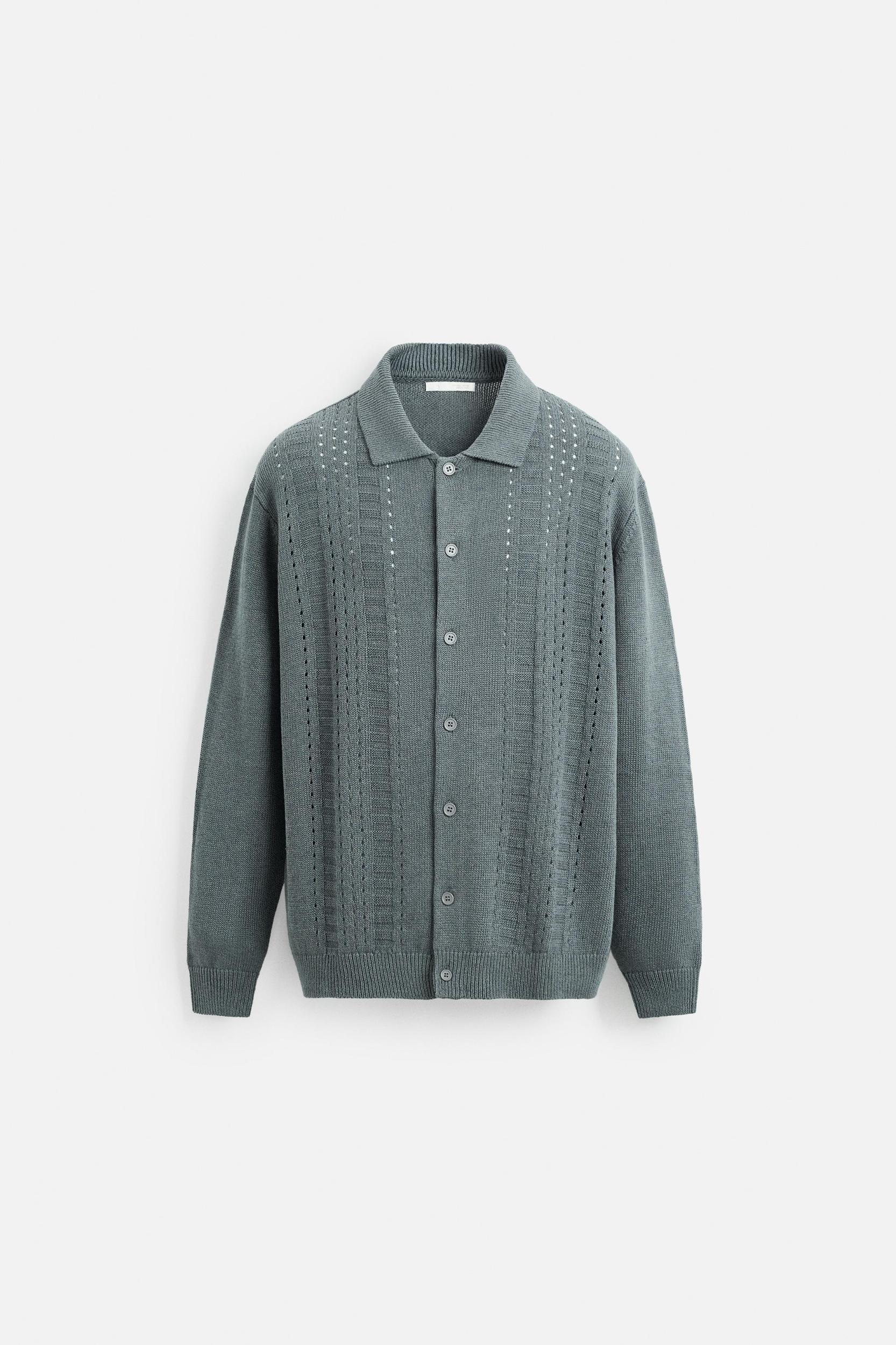 OPENWORK TEXTURED CARDIGAN Product Image