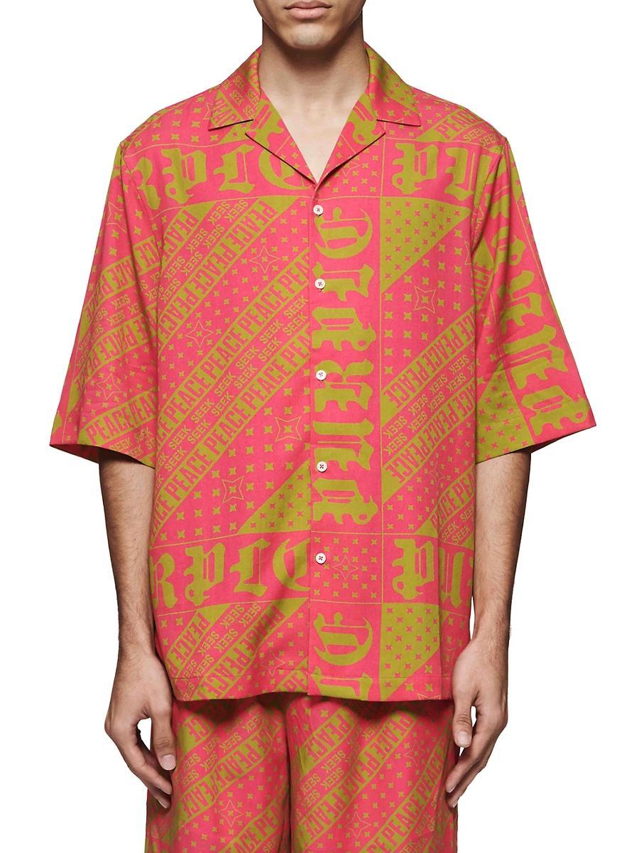 Mens Seek Peace Camp Shirt Product Image