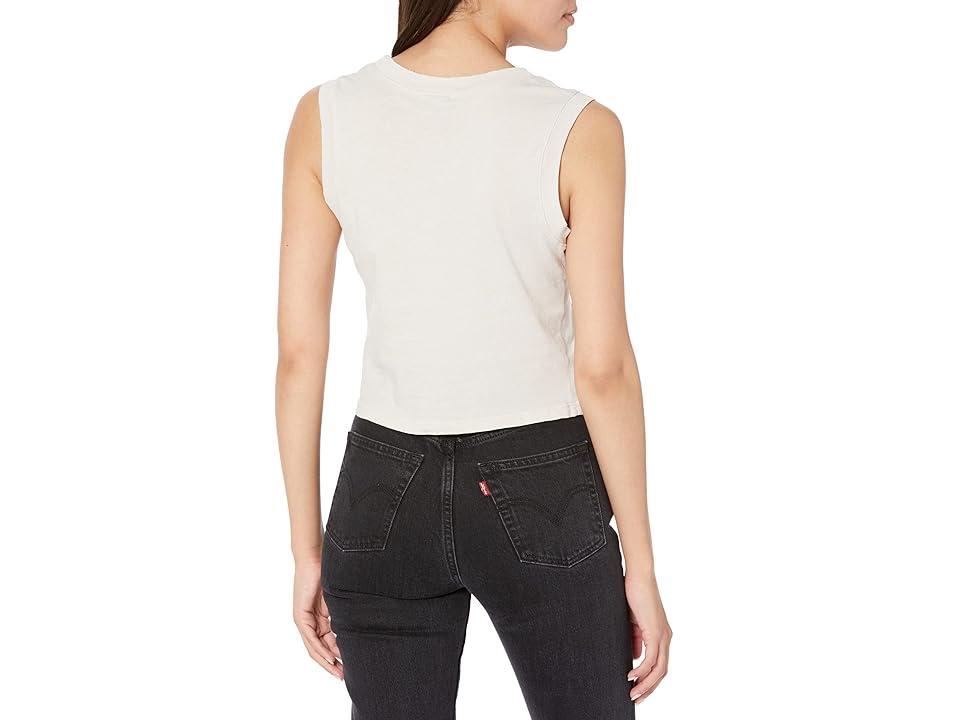 Michael Stars Johnnie Cropped Crew Neck Tank w/Rib Trim Women's Clothing Product Image