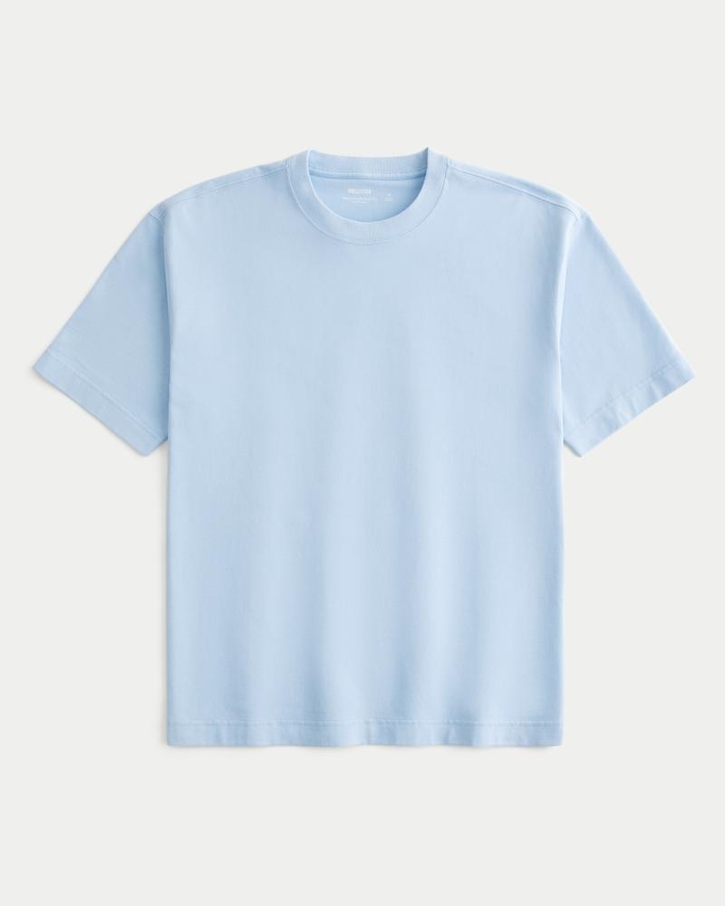 Boxy Heavyweight Washed Cotton Crew T-Shirt Product Image