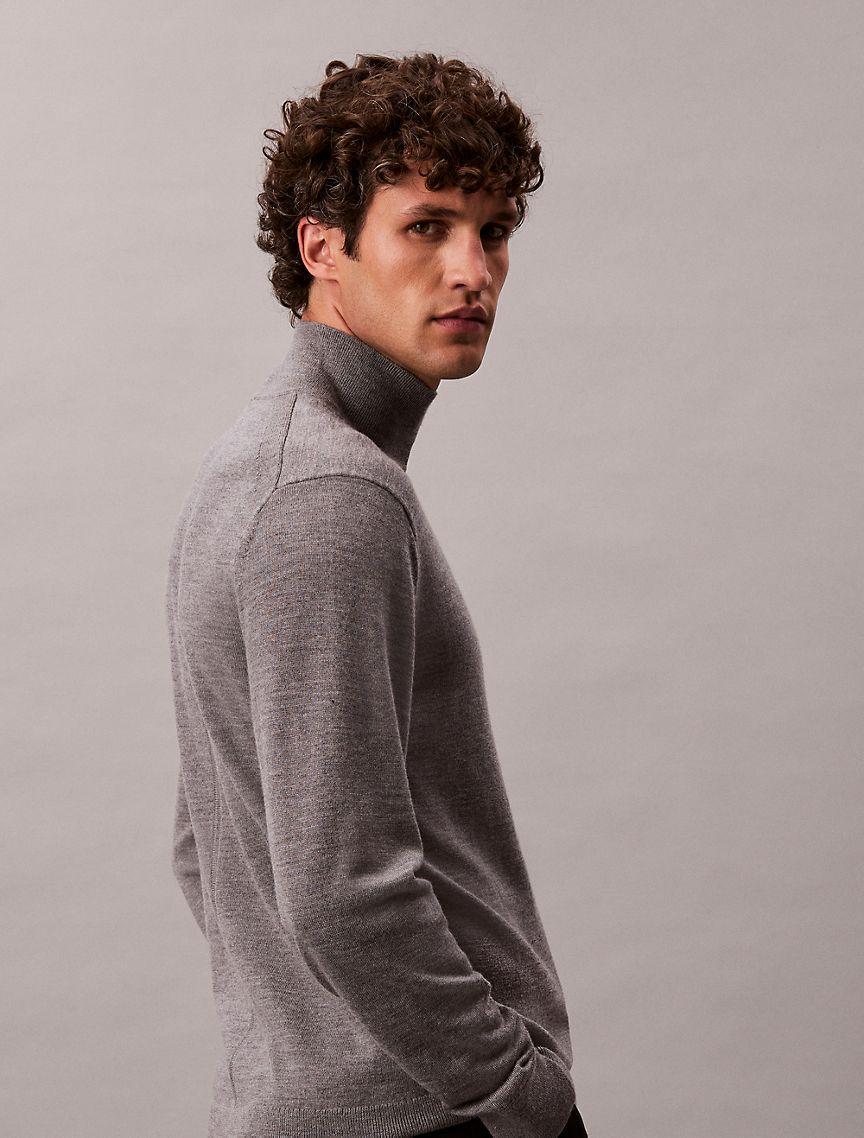Merino Wool Mock Neck Sweater Product Image