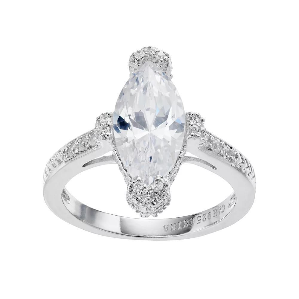 Sophie Miller Sterling Silver Cubic Zirconia Ring, Womens White Product Image