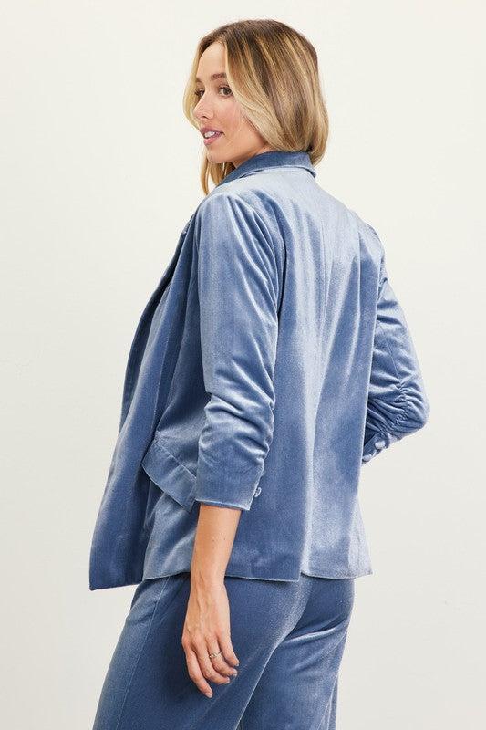 Azure Velvet Blazer Product Image