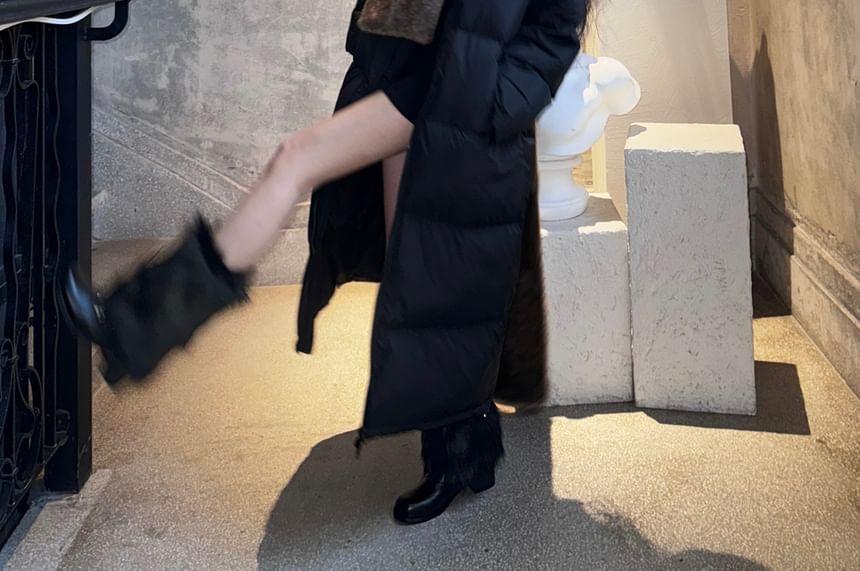 Stand-Collar Long Puffer Coat Product Image