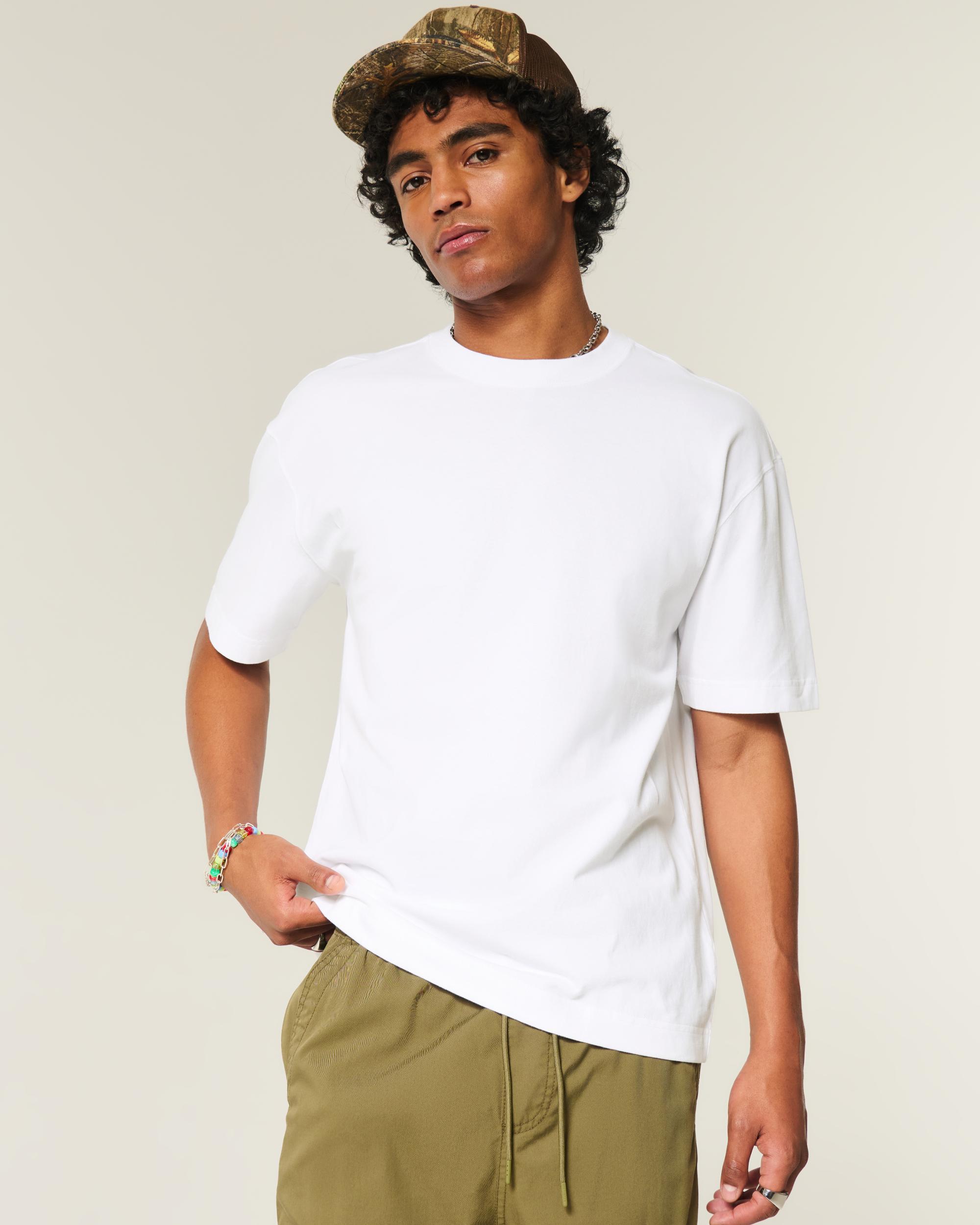 Boxy Heavyweight Camo Crew T-Shirt Product Image