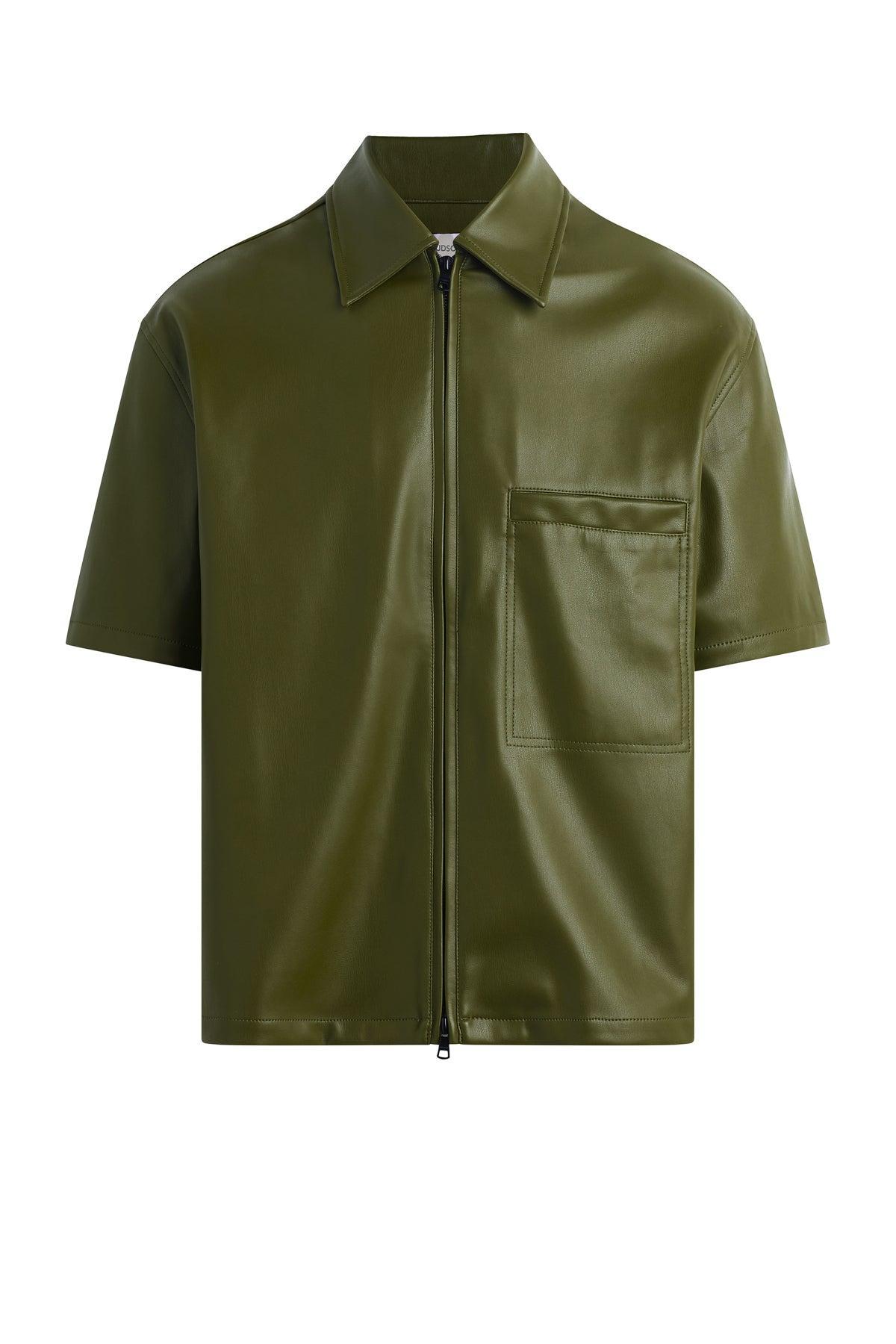 Vegan Short Sleeve Zip Shirt Male Product Image