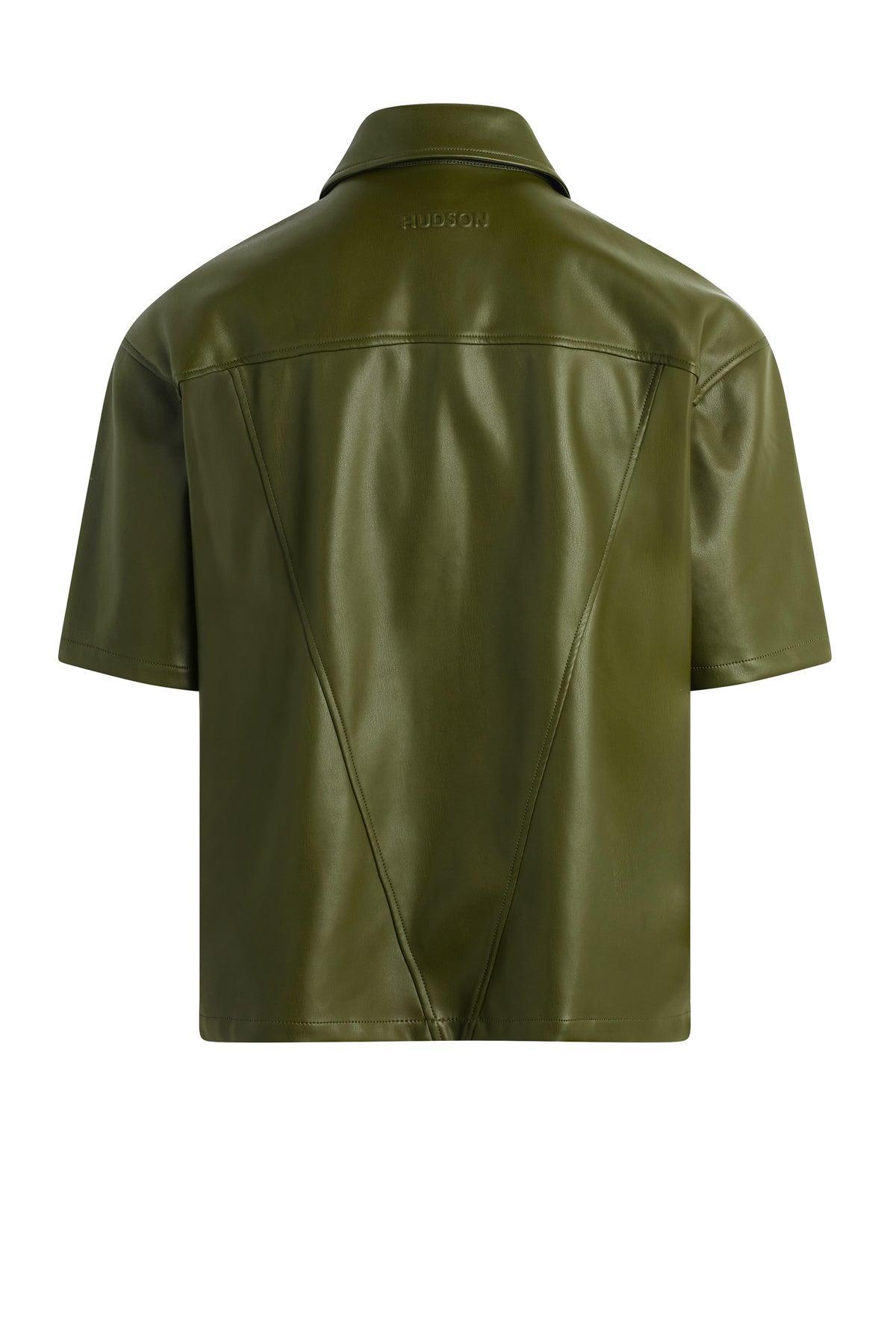 Vegan Short Sleeve Zip Shirt Male Product Image