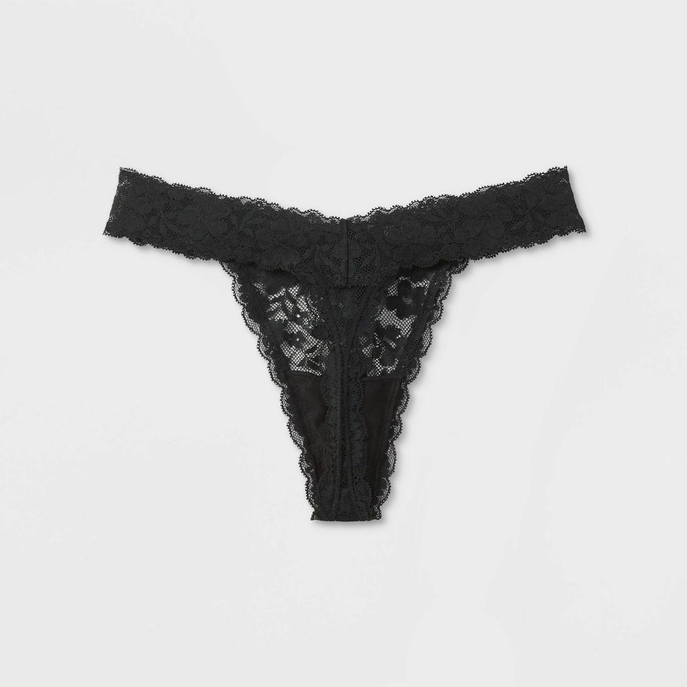 Women's Allover Lace Thong Underwear - Auden™ Baby M: Mid Rise, Pull-On, Cotton Gusset Product Image