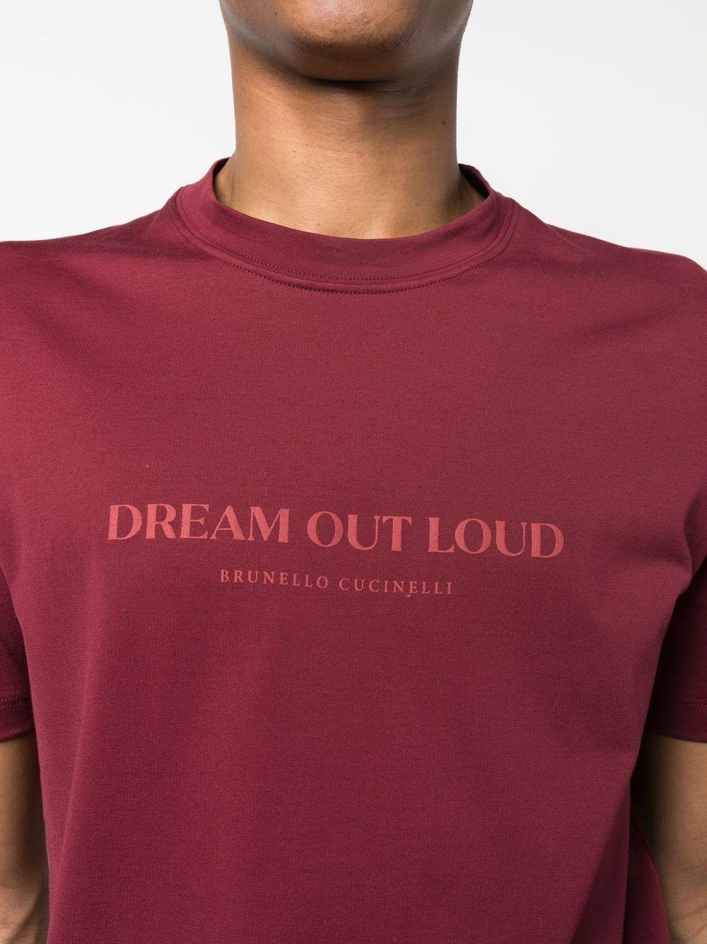 slogan-print cotton T-shirt Product Image
