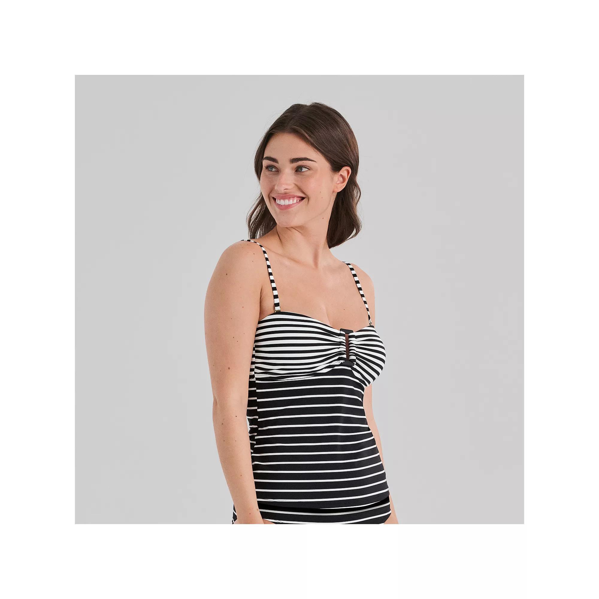 Womens Freshwater Square Ring Bandeau Tankini Top Product Image