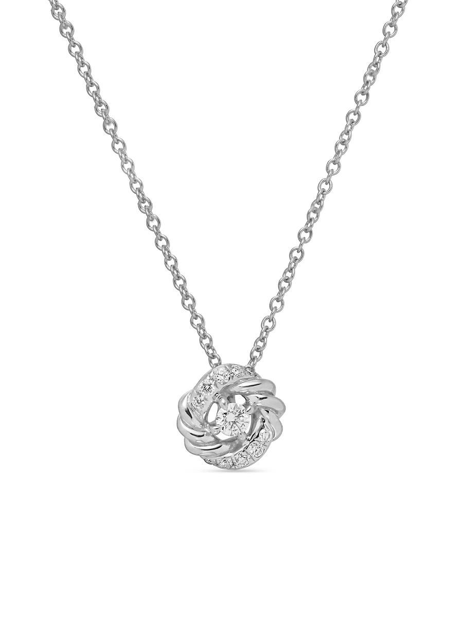 Petite Pave Infinity Pendant Necklace with Diamonds Product Image