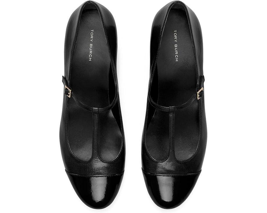 Cap-Toe T-Strap Pave Heel Ballet 25 mm Product Image