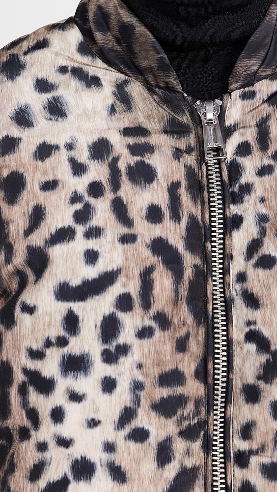 Apparis Leni Leopard Padded Bomber Jacket | Shopbop Product Image