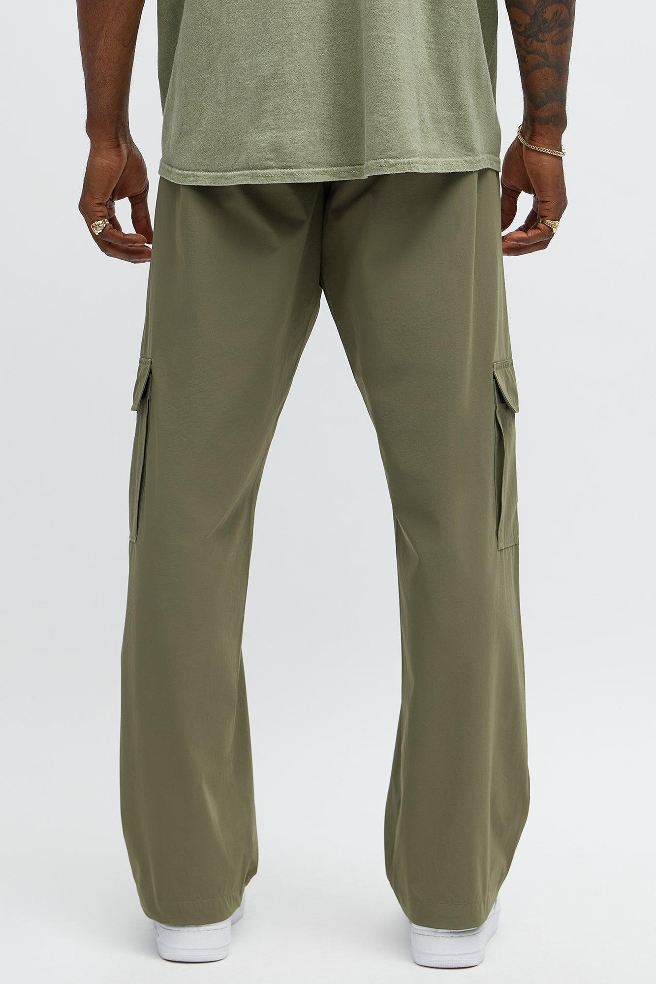 Straight Many Phases Cargo Pants - Olive Product Image