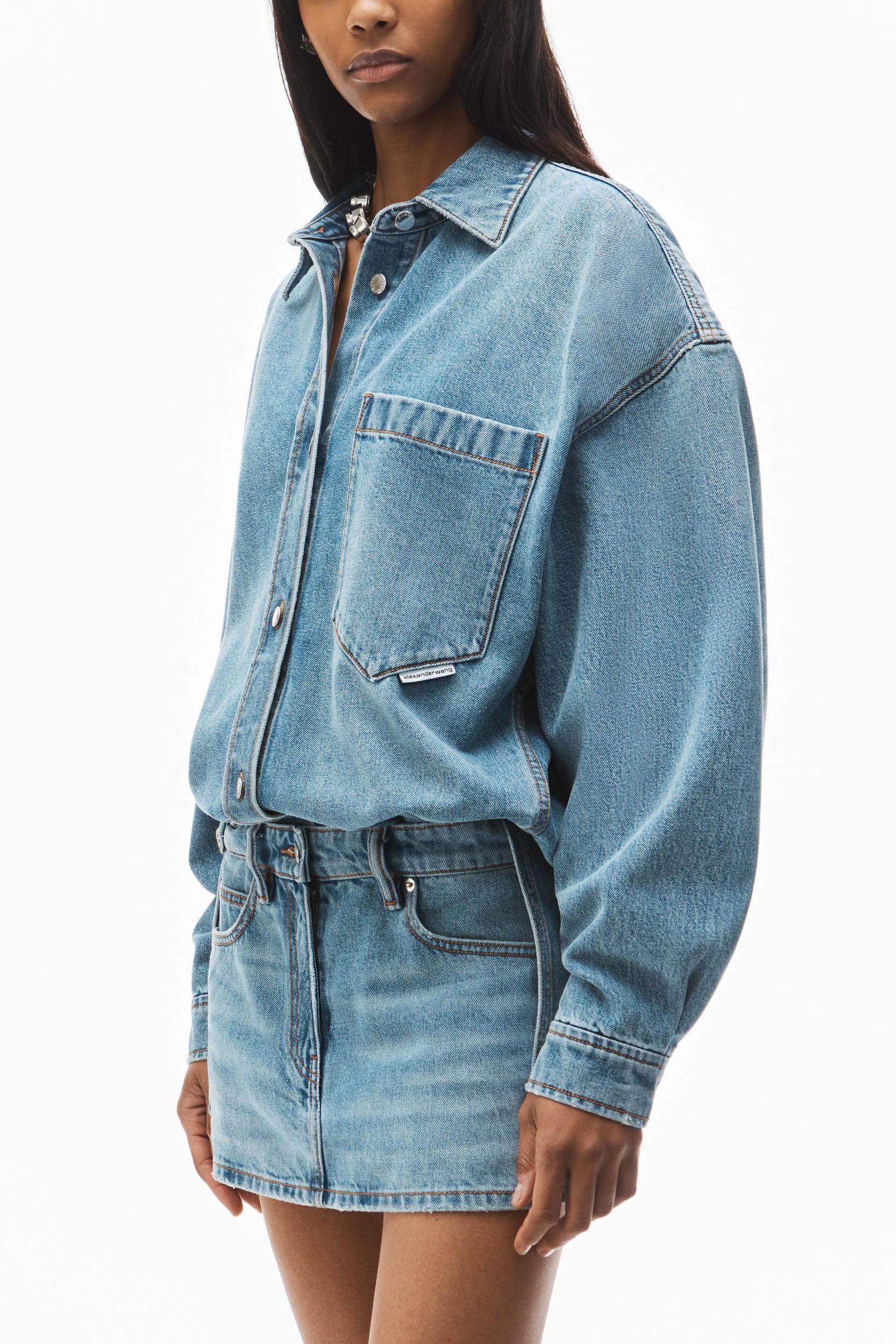 Pre-styled Denim Shirtdress Product Image