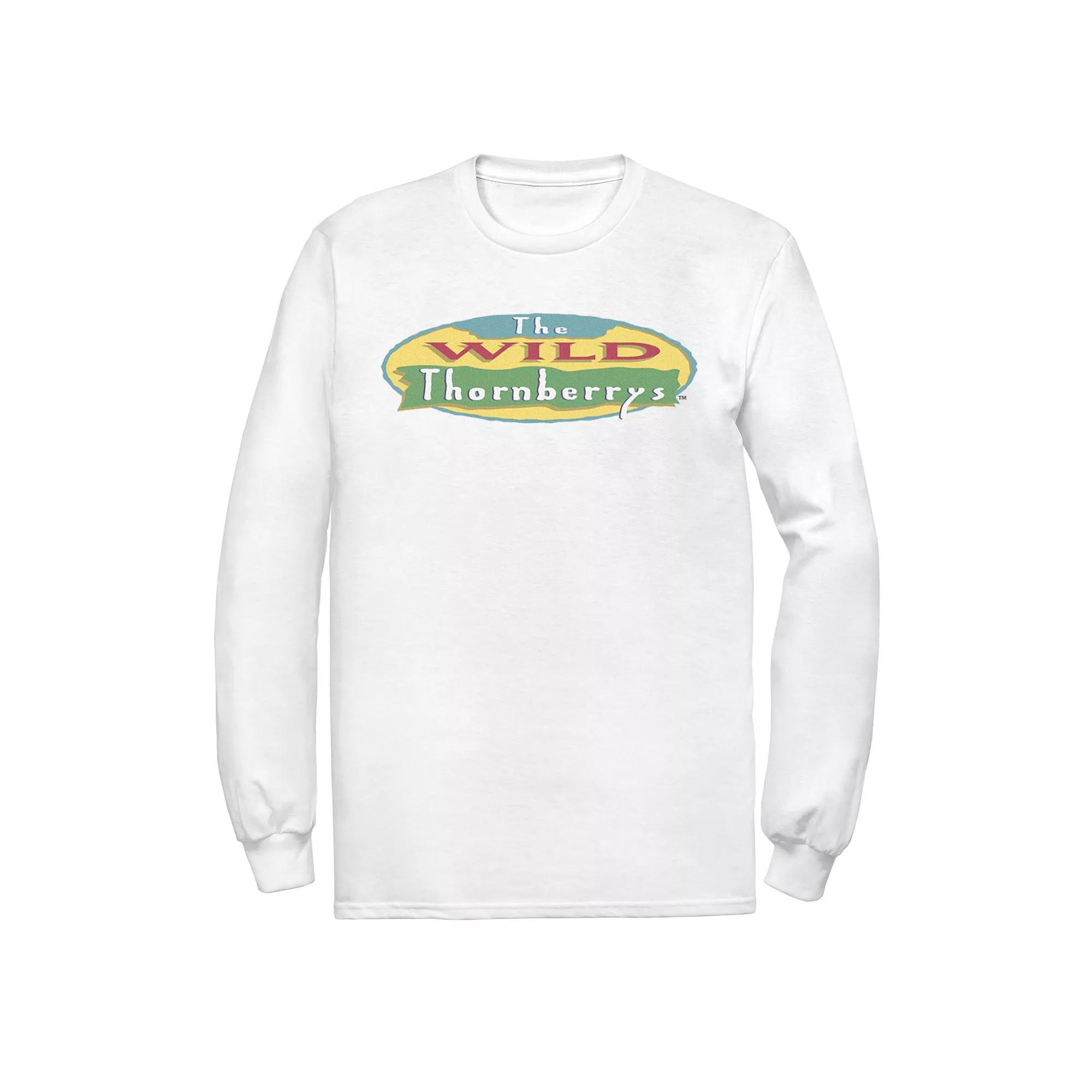 Men's Nickelodeon Nickelodeon The Wild Thorberrys Logo Long Sleeve Tee, Size: Medium, Athletic Grey Product Image