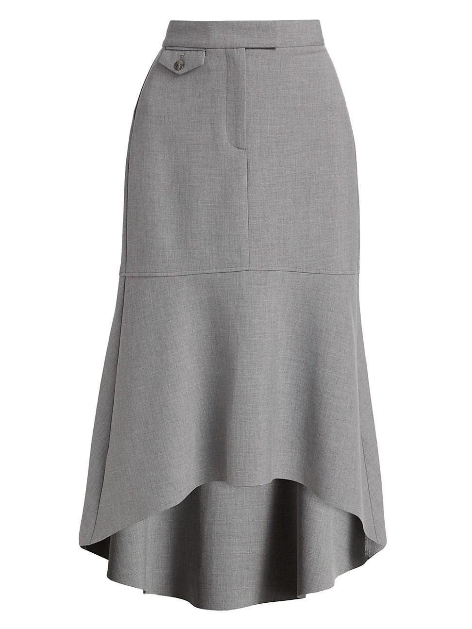 Womens Nicolette High-Low Midi-Skirt Product Image