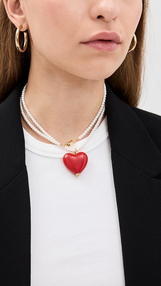 Timeless Pearly Red Heart Majorica Pearl Necklace | Shopbop Product Image
