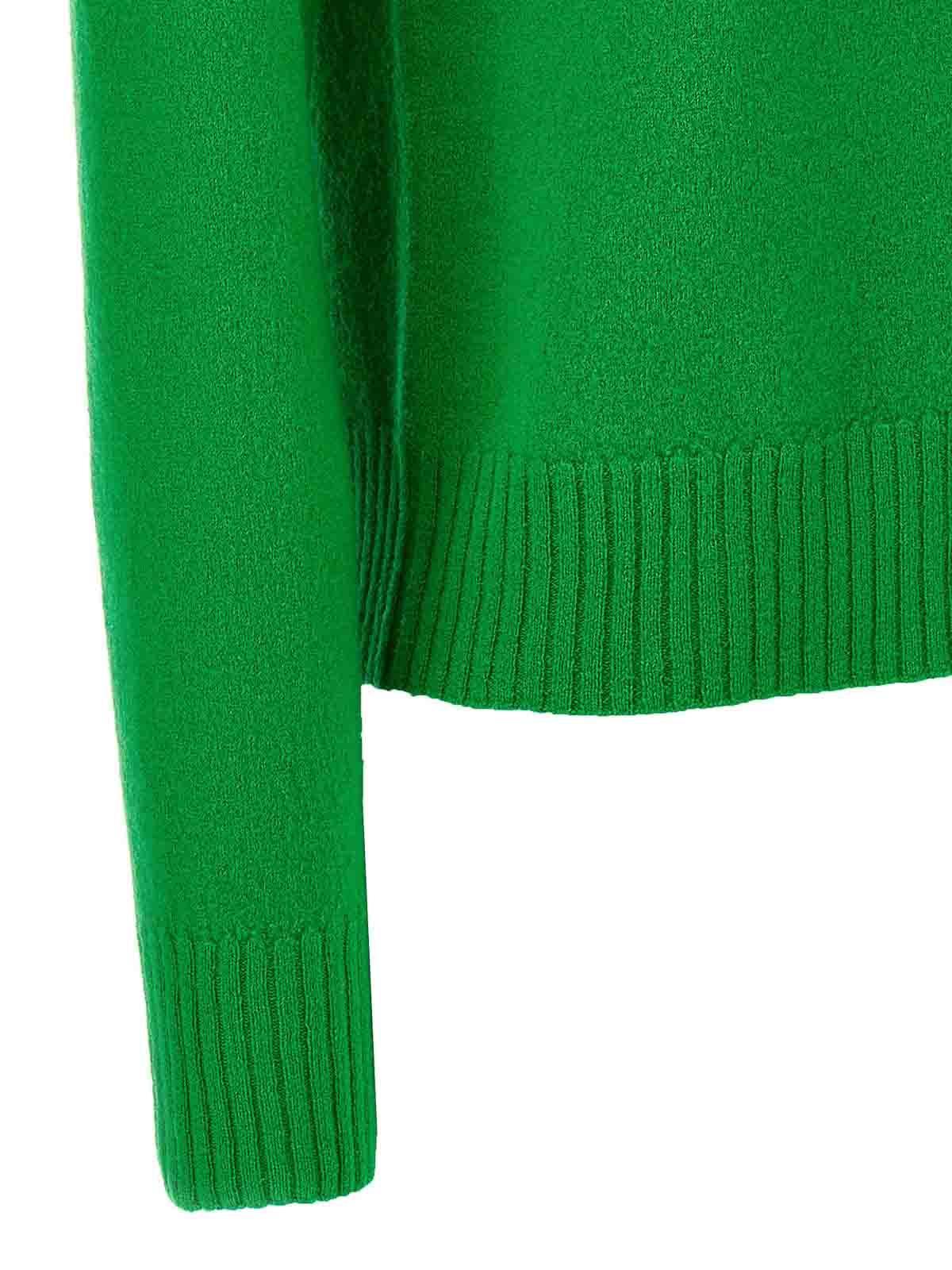 JIL SANDER Crewneck Knitted Jumper In Green Product Image