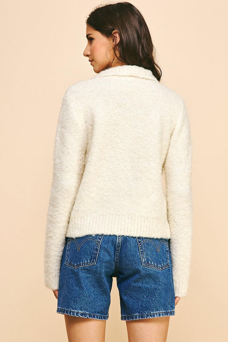 Button Down Sweater Jacket Product Image