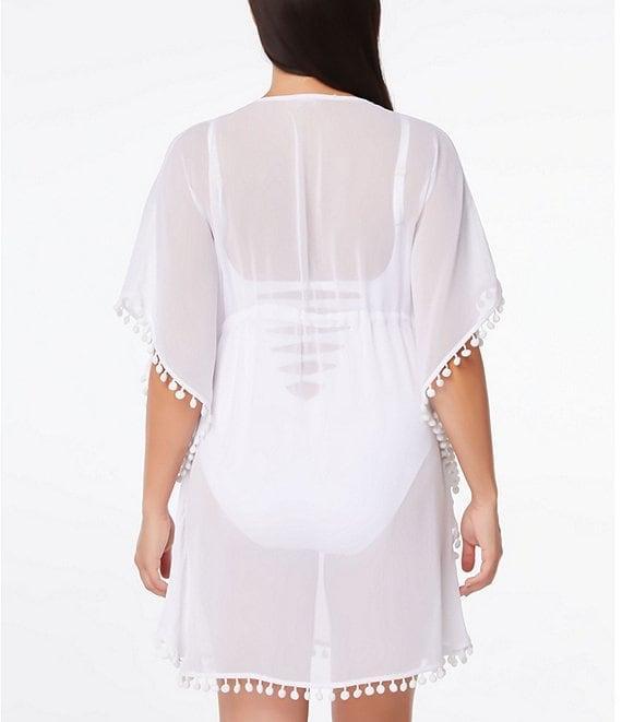 Bleu Rod Beattie Gypset Chiffon V-Neck Caftan Swim Cover Up Product Image