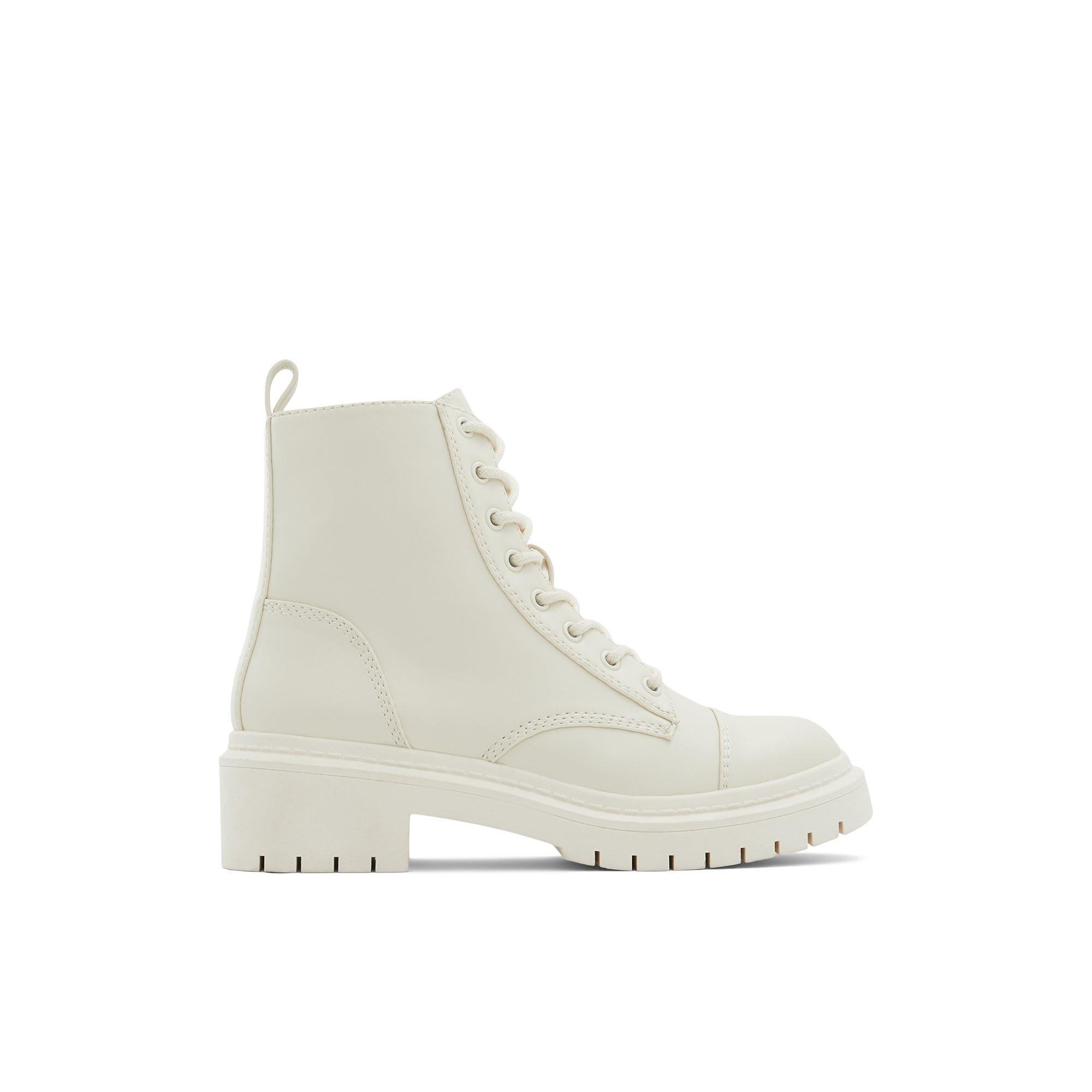 ALDO Goer - Women's Combat Boot - White, Size 8.5 Product Image