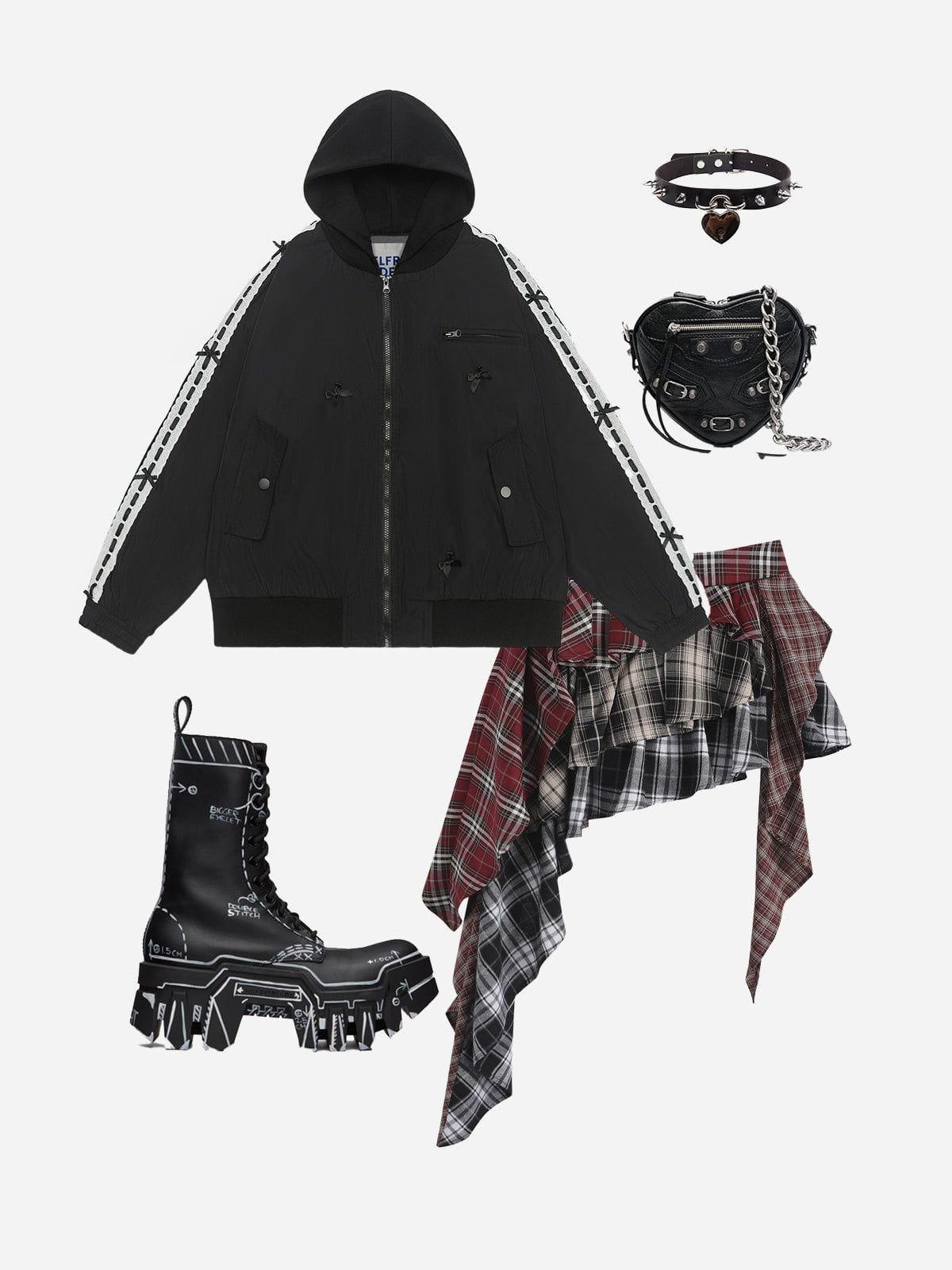 Aelfric Eden Lace Bow Hooded Jacket Female Product Image