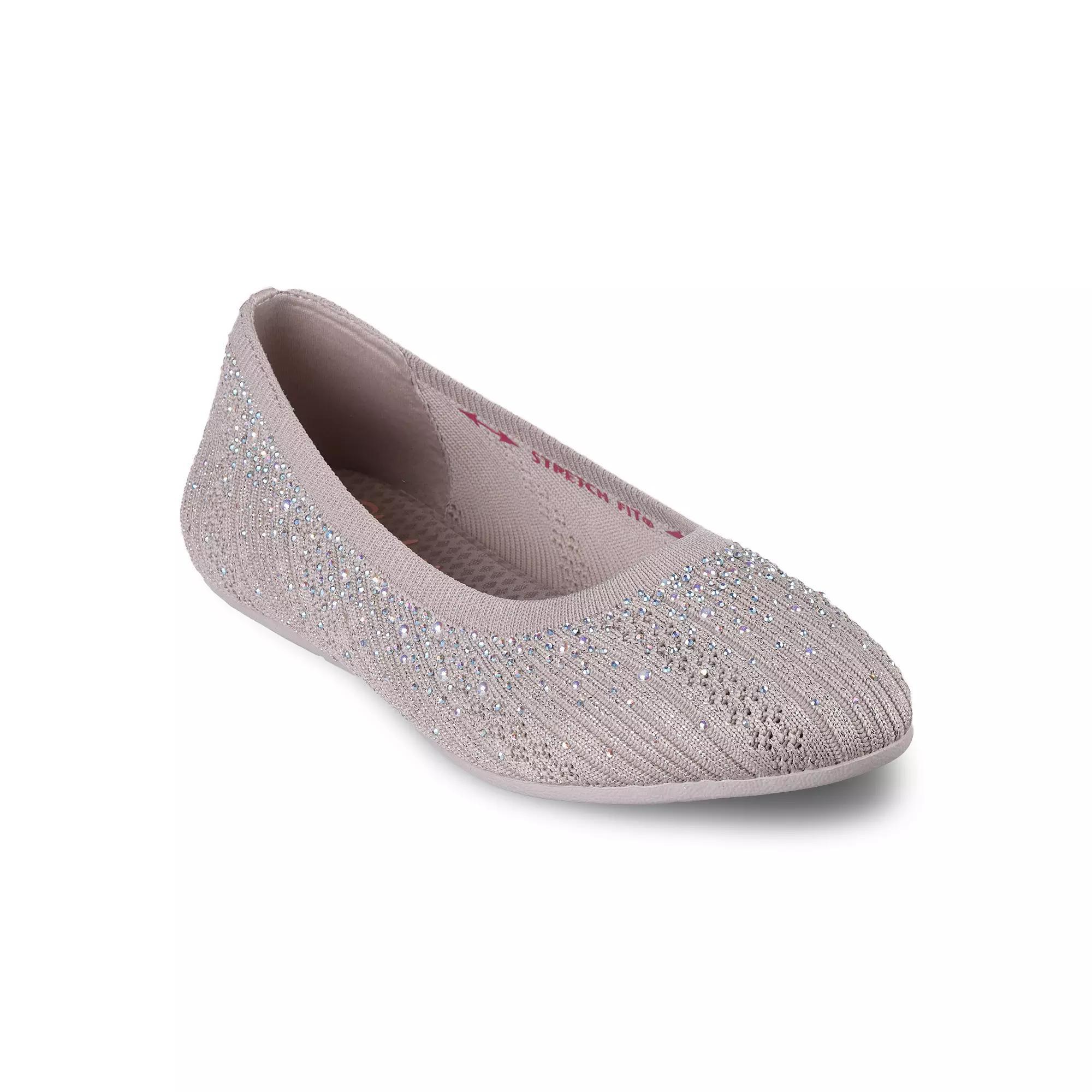 Skechers Cleo® 2.0 Glitzy Daze Women's Flats, Size: 9.5, Black Product Image