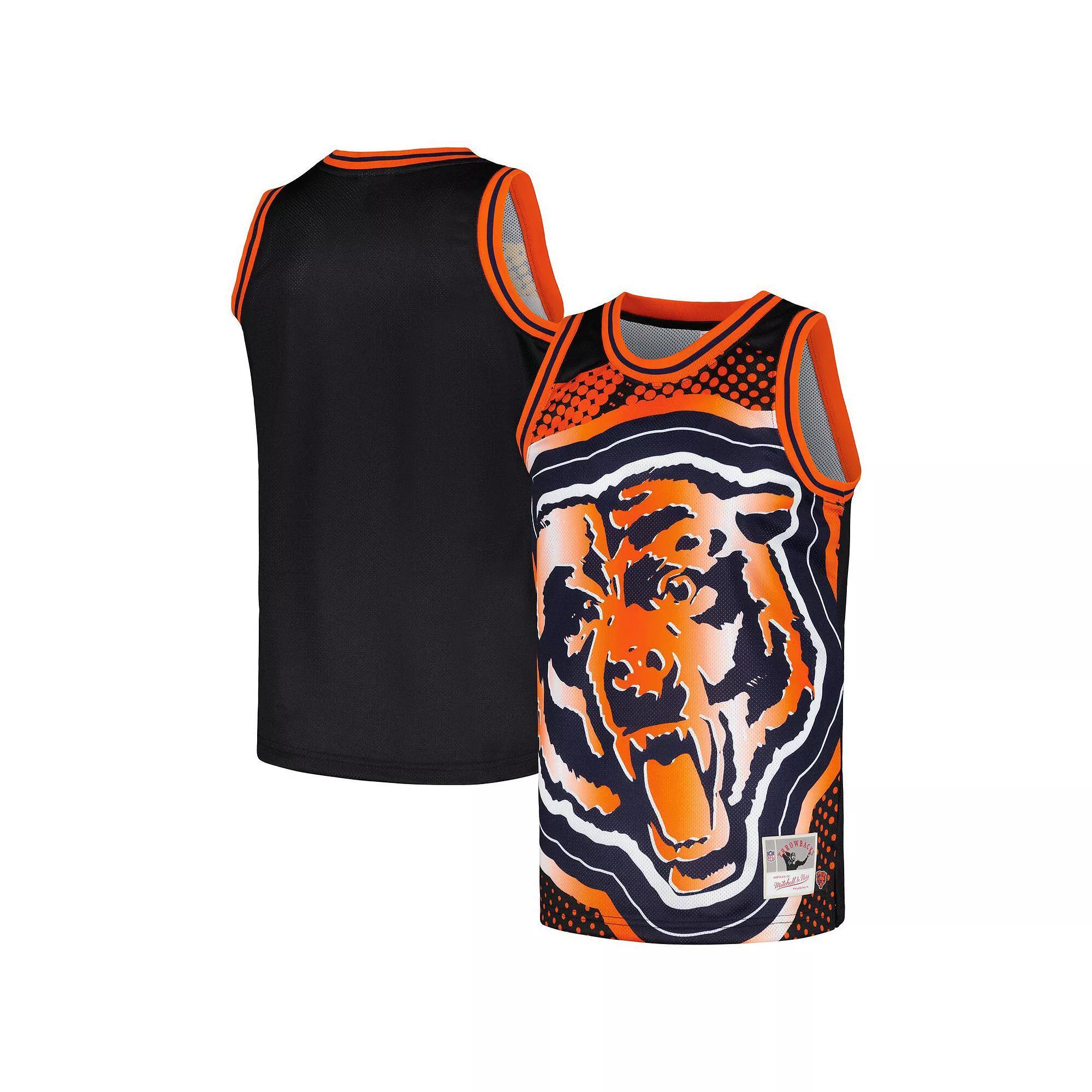Mens Mitchell & Ness Black Chicago Bears Big Face 7.0 Fashion Tank Top Blue Product Image