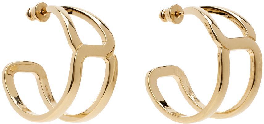 CHLOÉ Gold Marcie Hoop Earrings In 745 Bright Gold Product Image