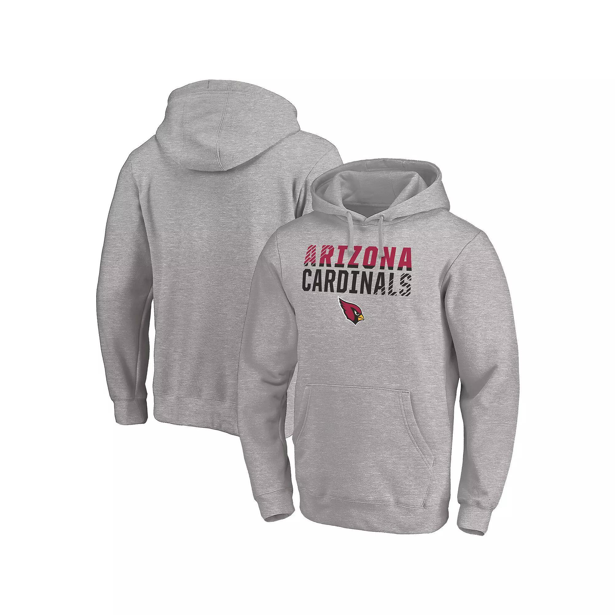 Mens Fanatics Branded Heather Gray Arizona Cardinals Fade Out Fitted Pullover Hoodie Product Image
