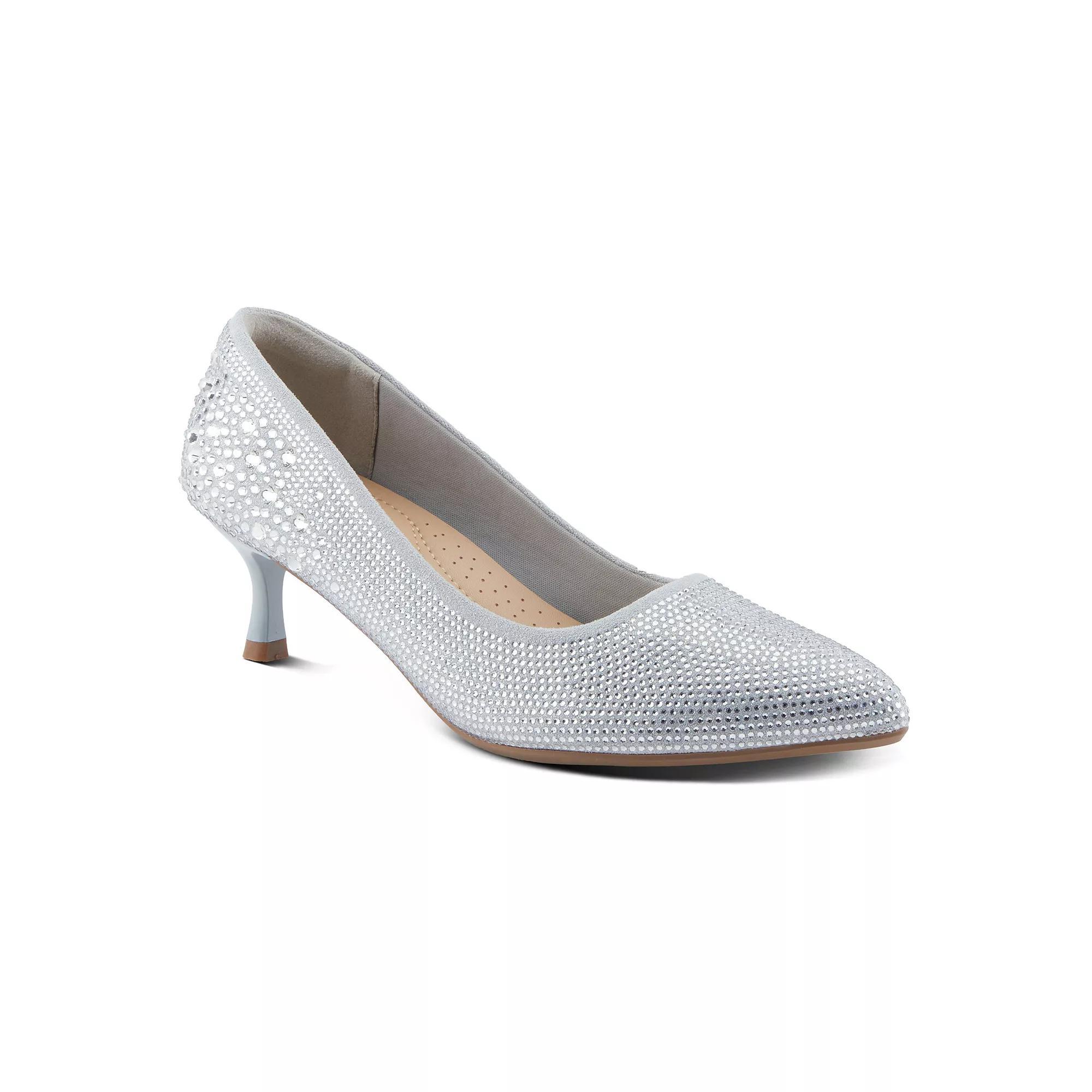 Patrizia Tyanna Womens Dazzle Embellished Kitten Heel Pumps Product Image