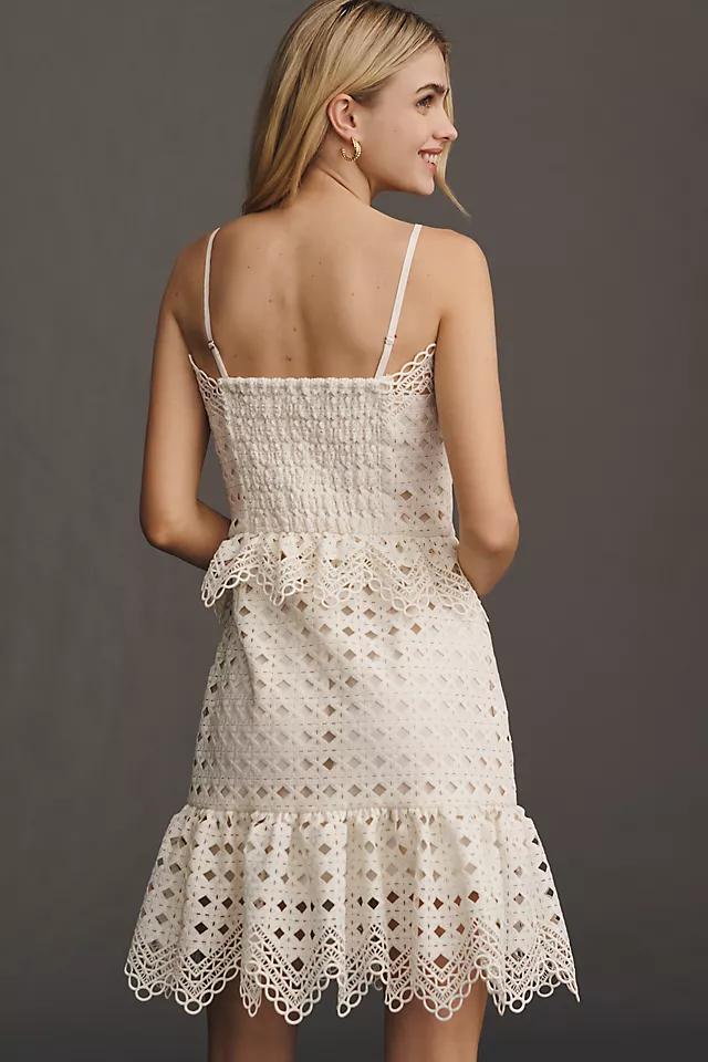 Walter Baker Juniper Strapless Ruffled Lace Mini Dress Product Image
