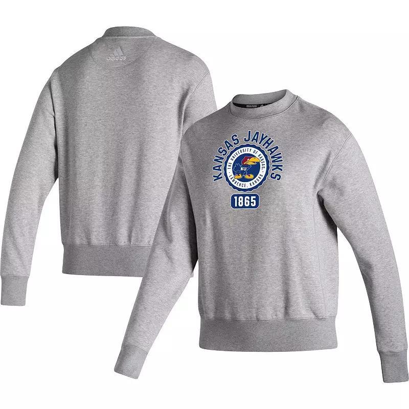 Women's adidas Heathered Gray Nebraska Huskers Vintage Circle Pullover Sweatshirt, Size: 2XL, Grey Product Image