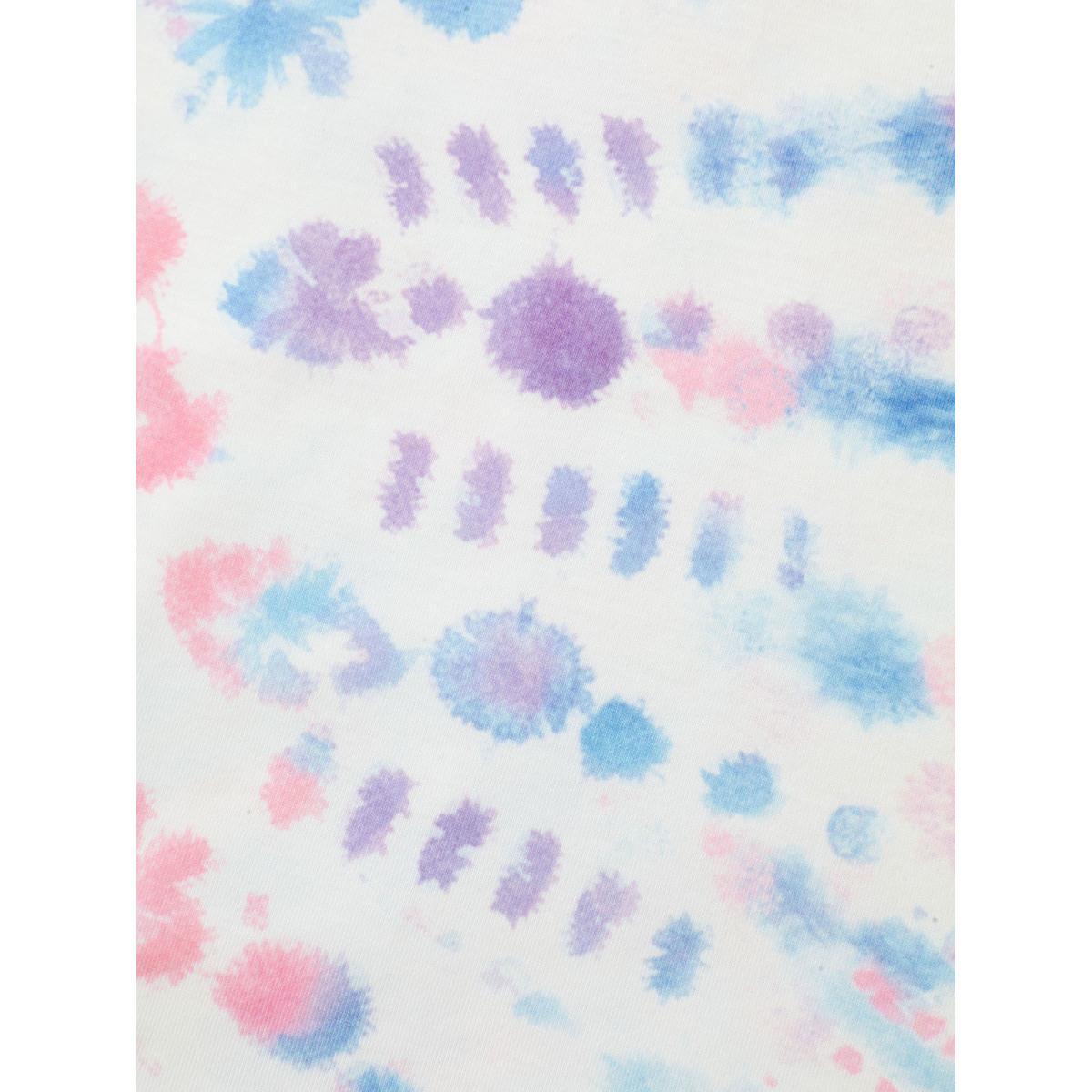 Plus Size Tie-Dye Ombre Round Neck T-Shirt Multicolor Women Contrast Round Neck Everyday-Casual T-shirts BloomChic 22-24/3X Product Image