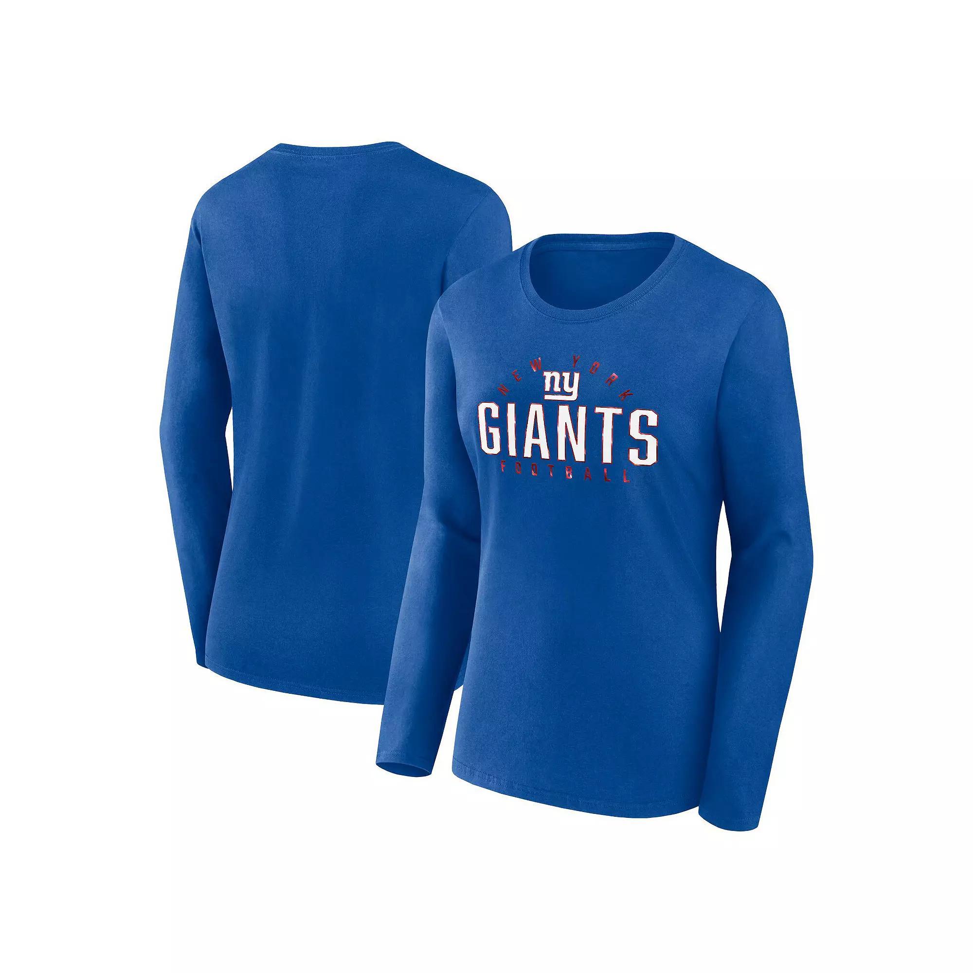 Women's Navy Tennessee Titans Grip Long Sleeve T-Shirt, Size: XL, Blue Product Image