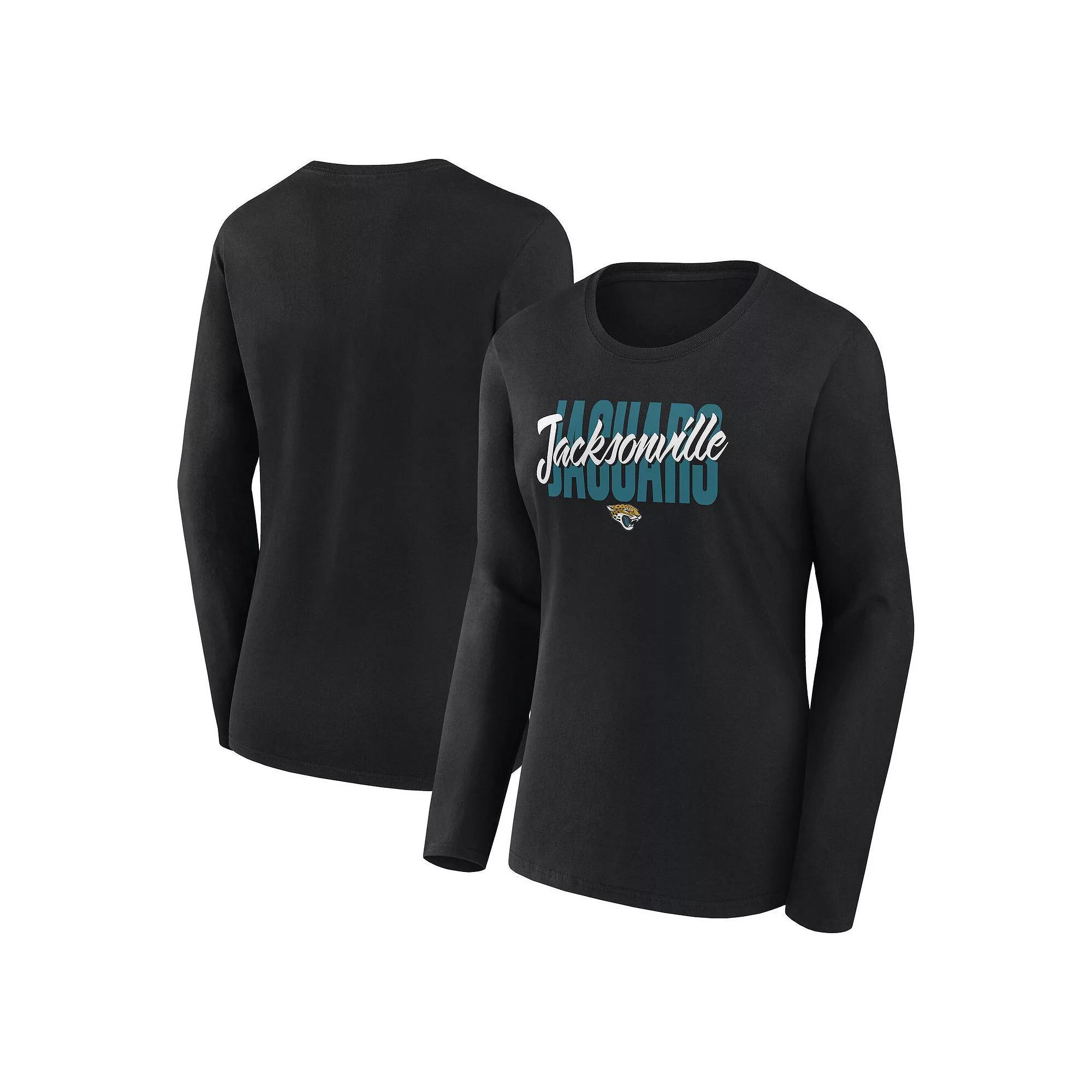 Women's Navy Denver Broncos Grip Long Sleeve T-Shirt, Size: XS, Blue Product Image