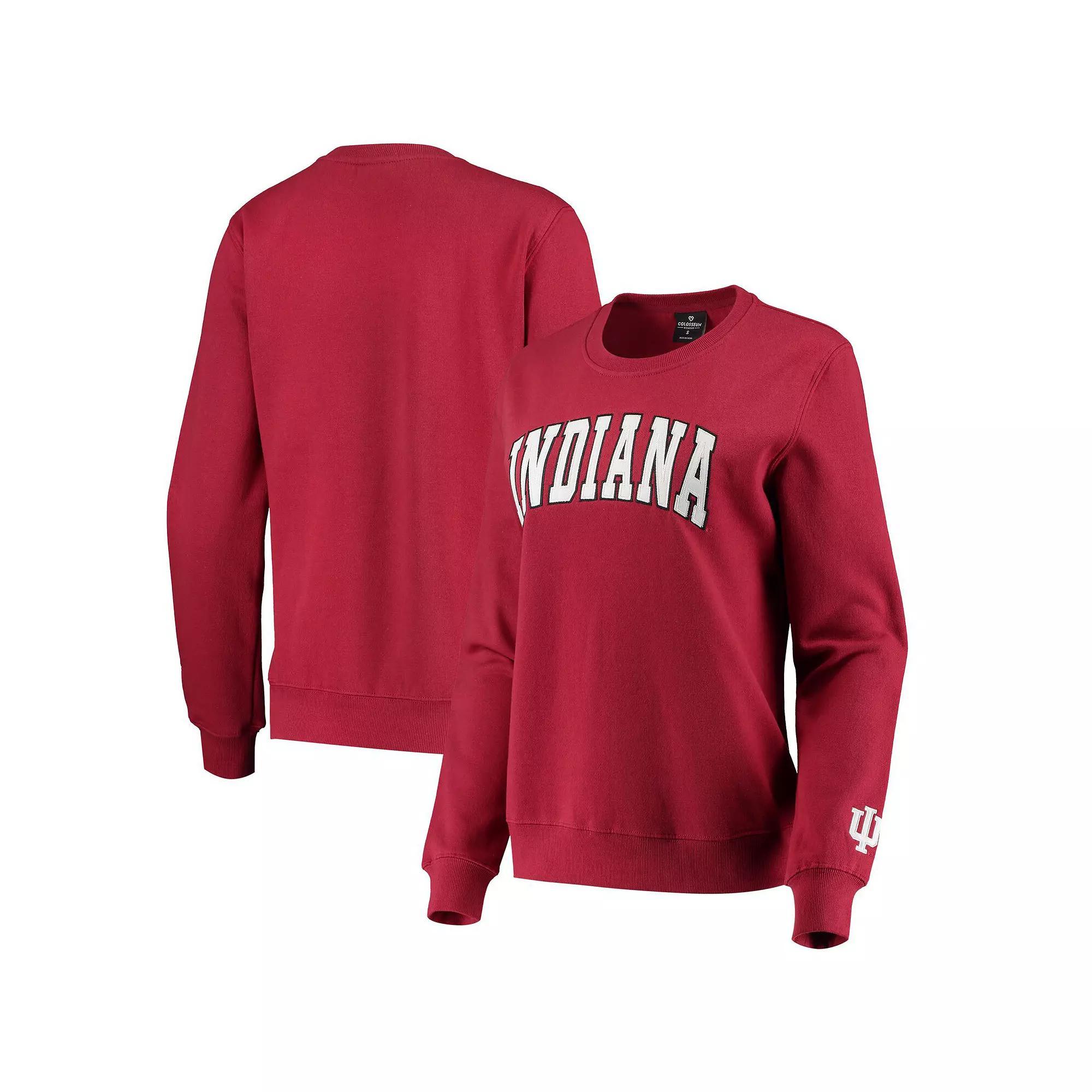 Women's Colosseum Crimson Indiana Hoosiers Campanile Pullover Sweatshirt, Size: Medium, Red Product Image