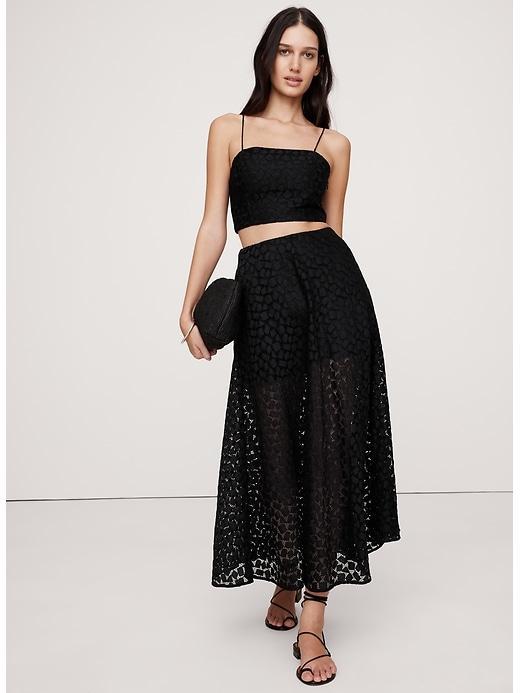 Strappy Geo Lace Cropped Top Product Image