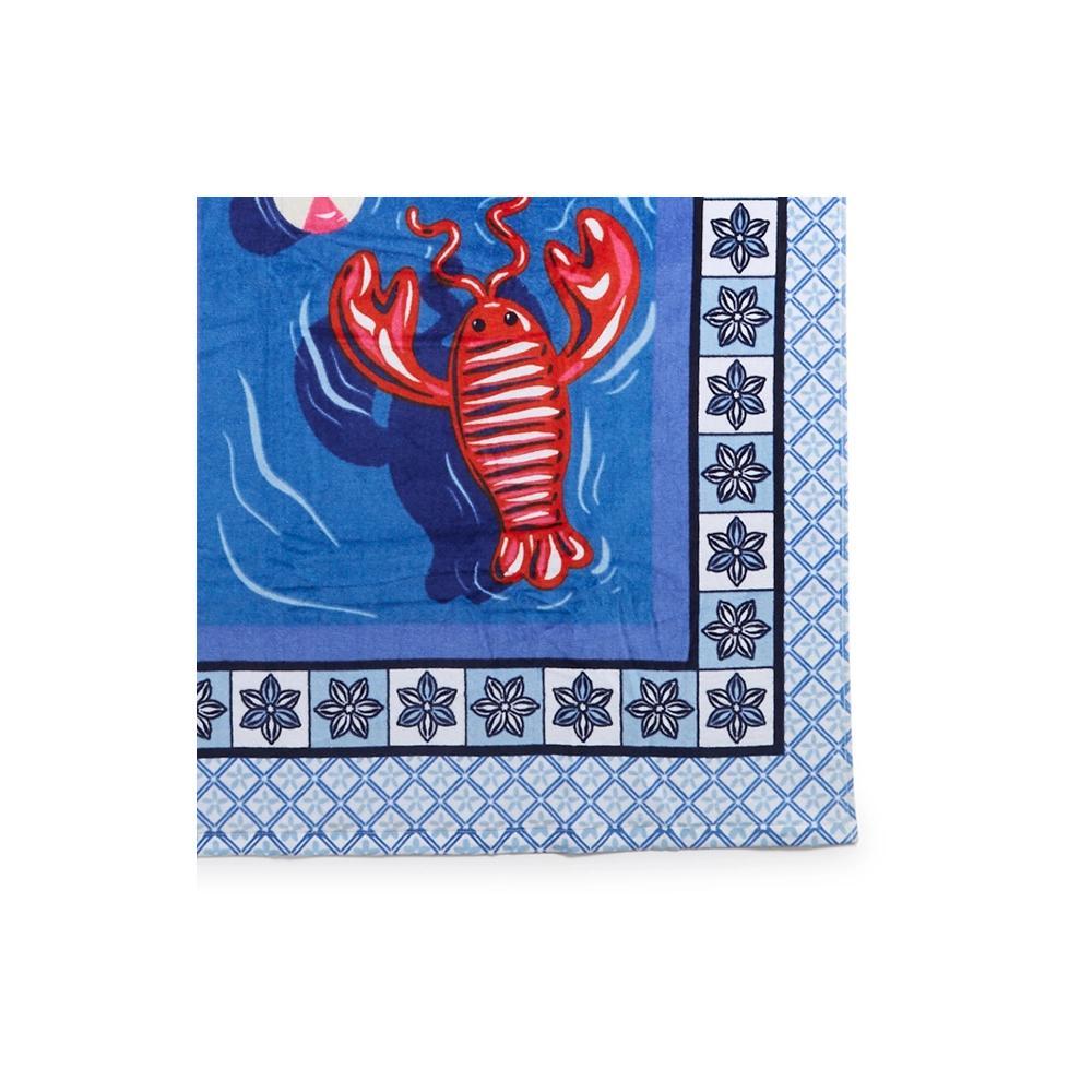 Vera Bradley Women's Outlet Cotton Looped Terry Outlet Essential Beach Towel Etched Floral Pool Blue Product Image