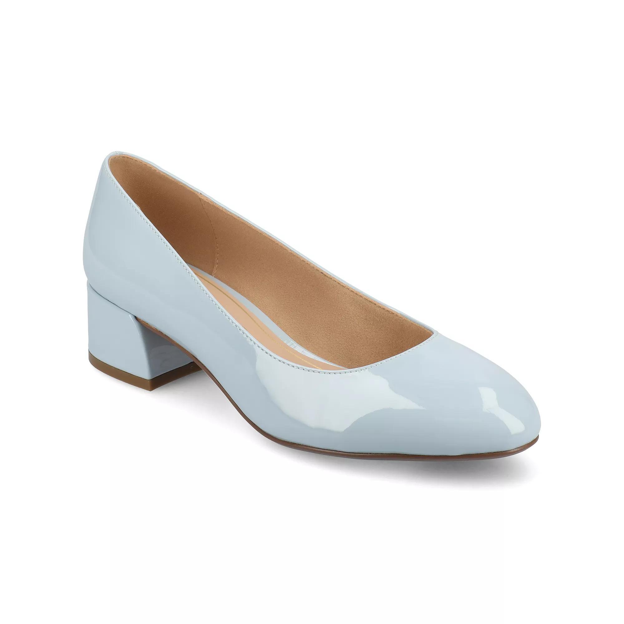 Journee Medium and Wide Width Saarii Womens Slip-On Block Heel Pumps Product Image
