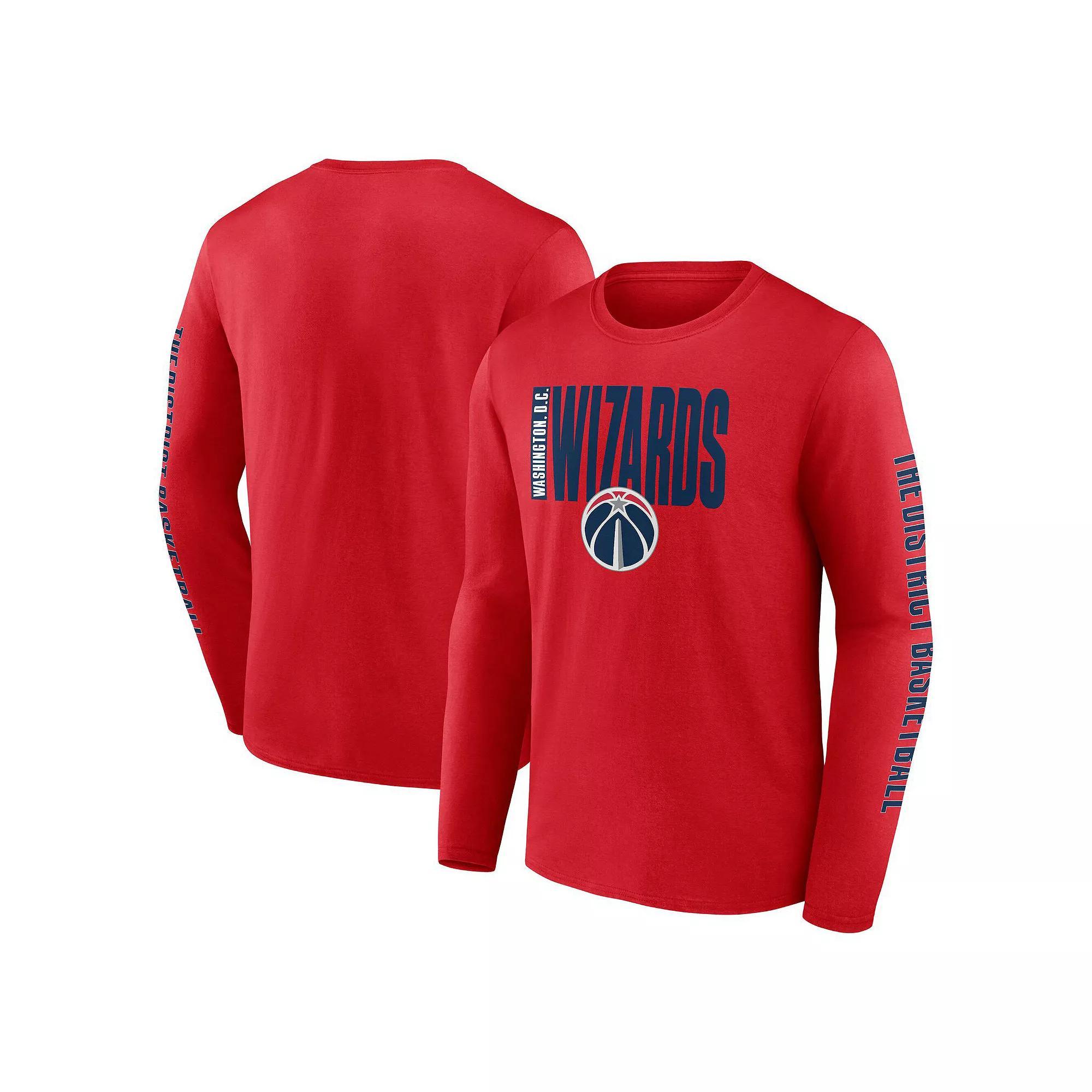 Men's Red Washington Wizards Vision Long Sleeve T-Shirt, Size: Small, Wiz Red Product Image