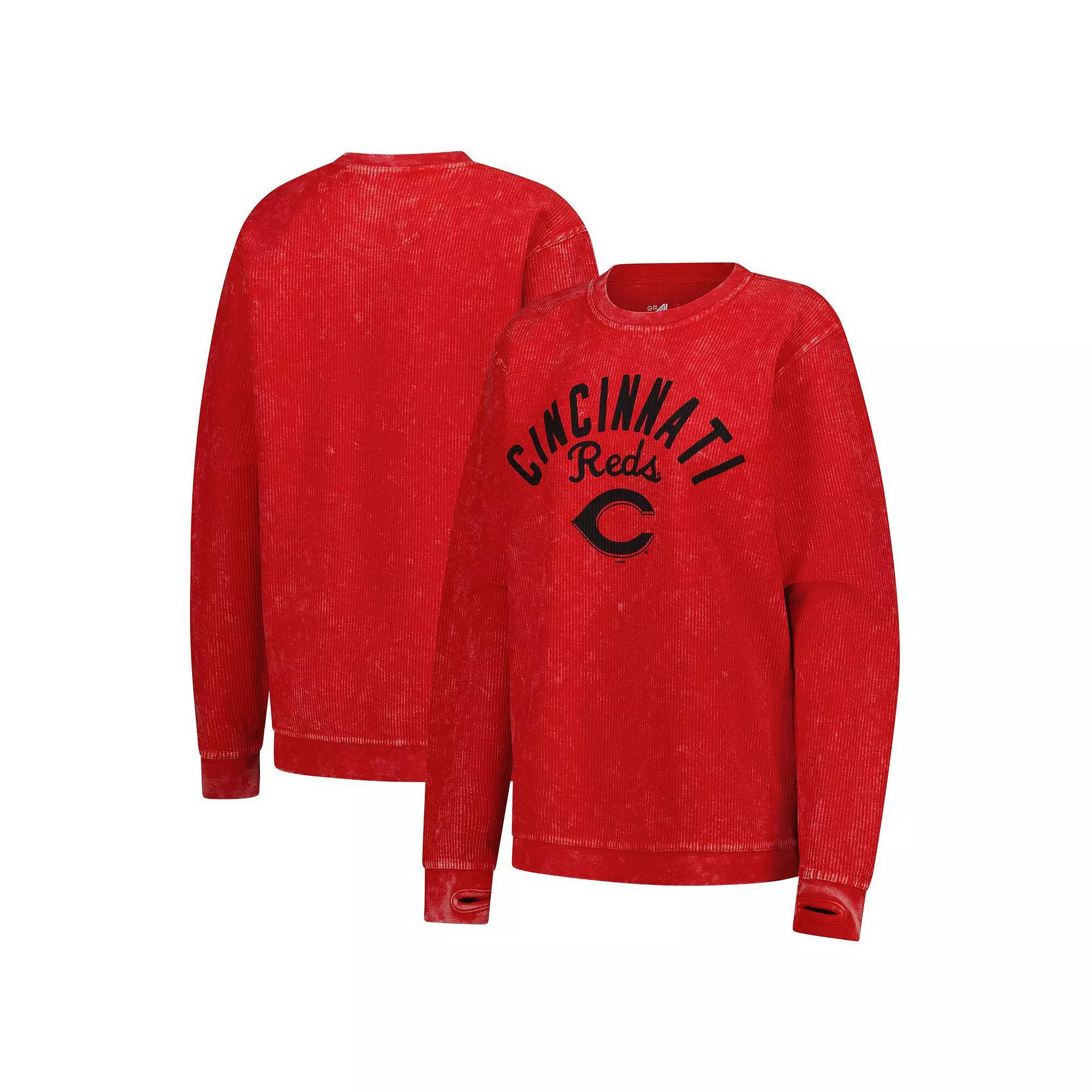 Women's G-III 4Her by Carl Banks Red Cincinnati Reds Comfy Cord Pullover Sweatshirt, Size: XL, Red Red Product Image