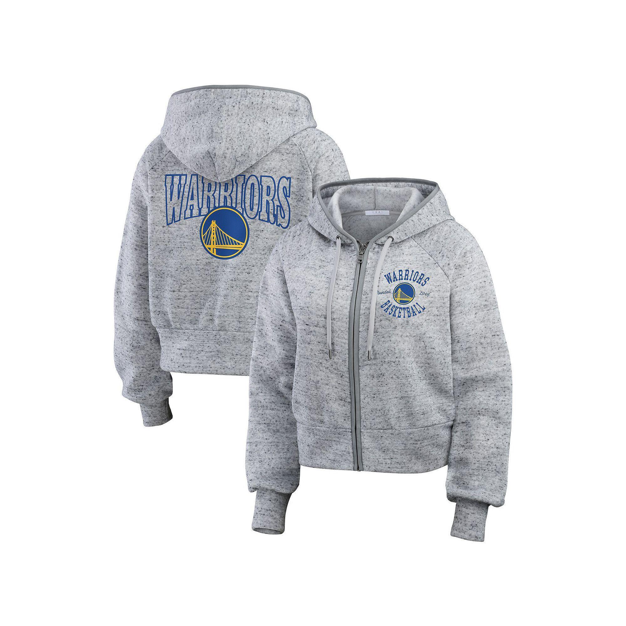 Women's WEAR by Erin Andrews Heather Gray Indiana Pacers Speckled Radiator Full-Zip Hoodie, Size: 2XL, Grey Product Image