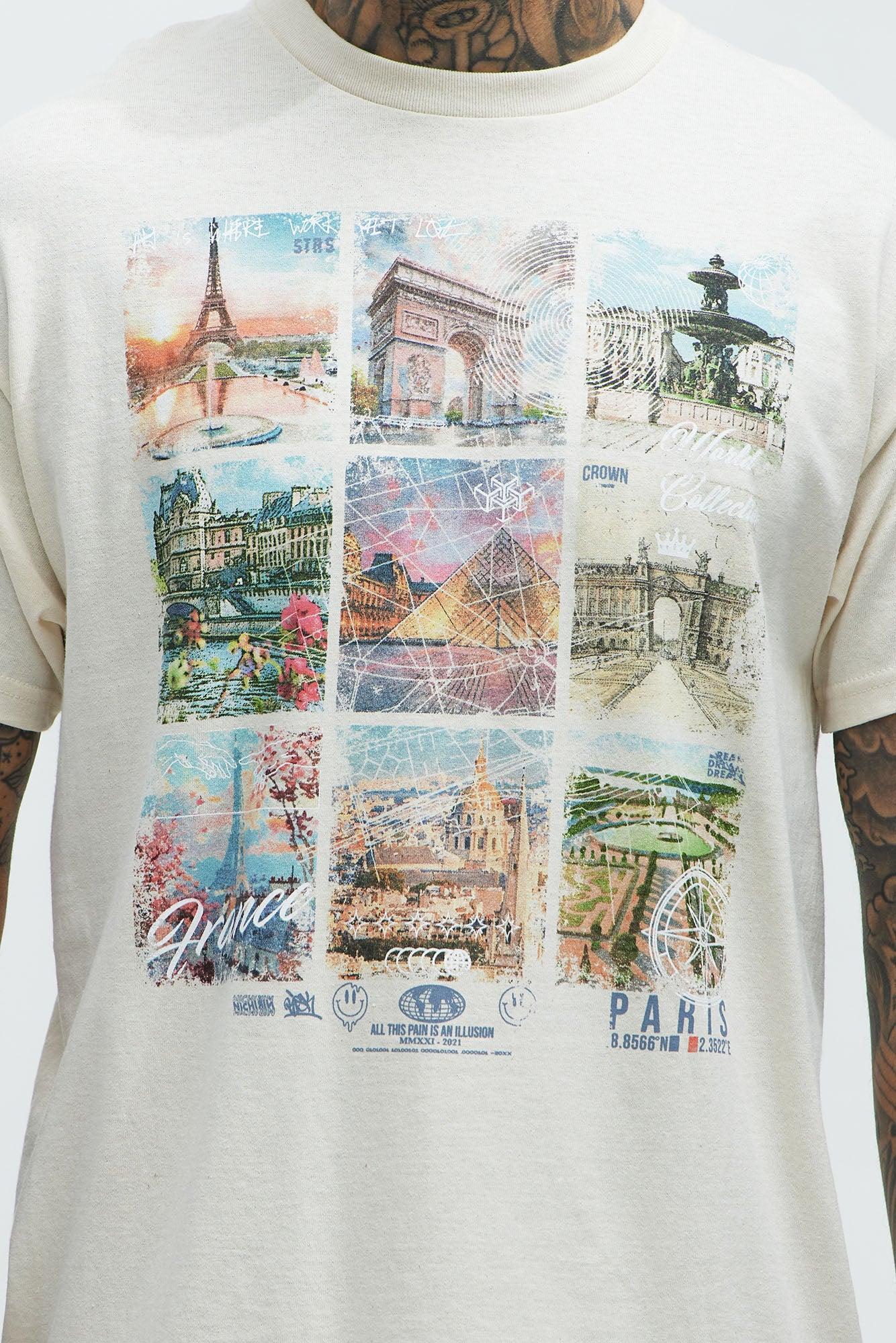 The City Of Love Short Sleeve Tee - Natural/Combo Product Image