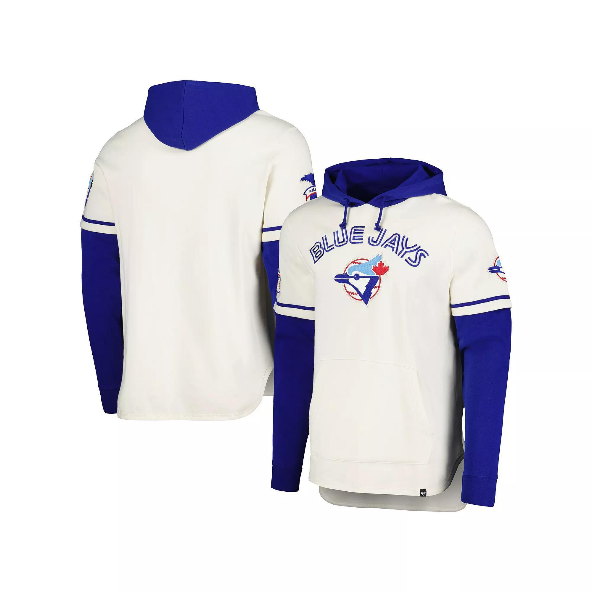 Men's '47 Cream Toronto Blue Jays Trifecta Shortstop Pullover Hoodie, Size: Large, Jay Beige Product Image