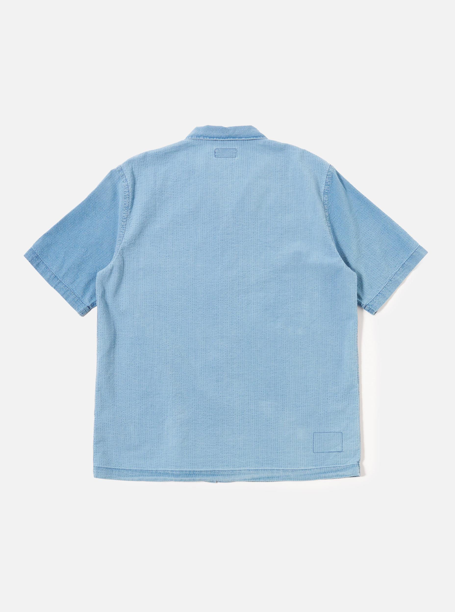 Bleach Wash Indigo Seersucker Road Shirt Product Image
