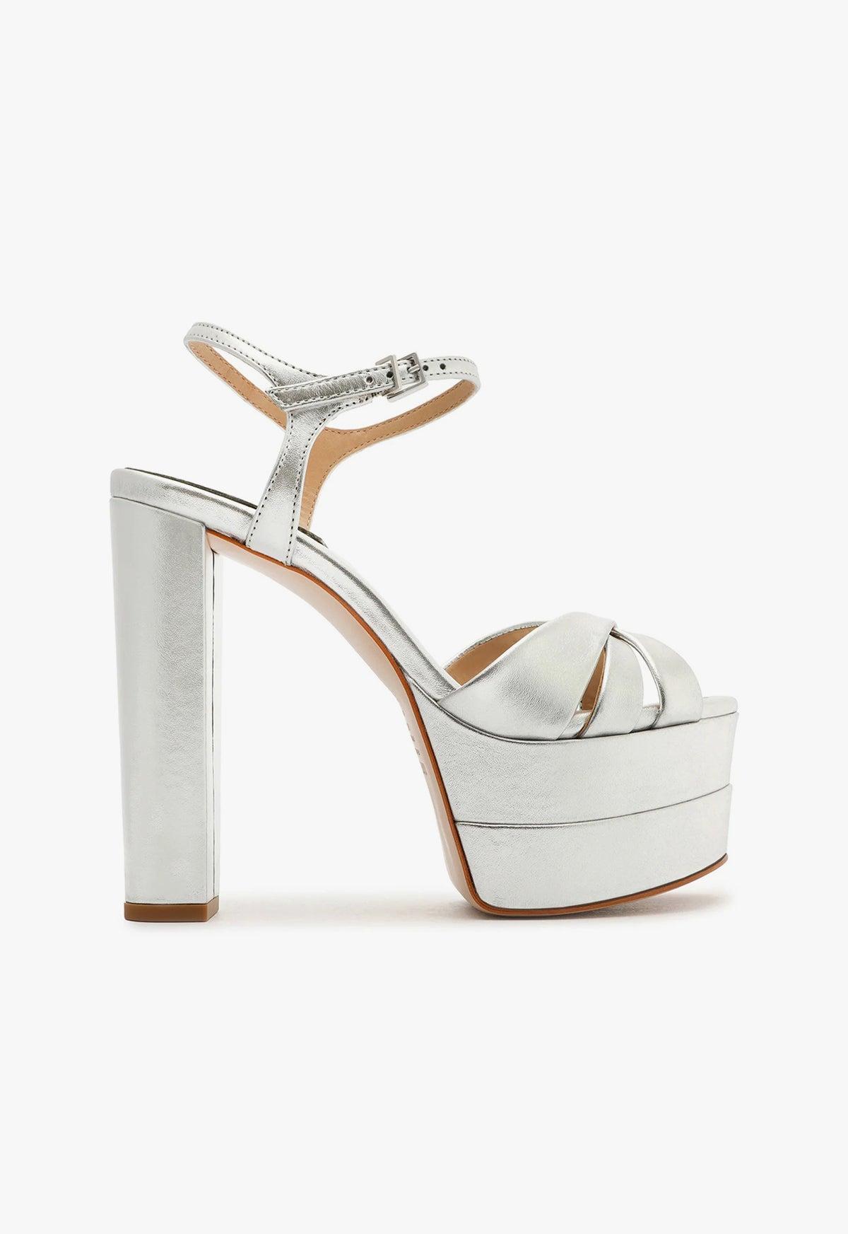 Schutz Womens Keefa High Crossover High Heel Platform Sandals Product Image
