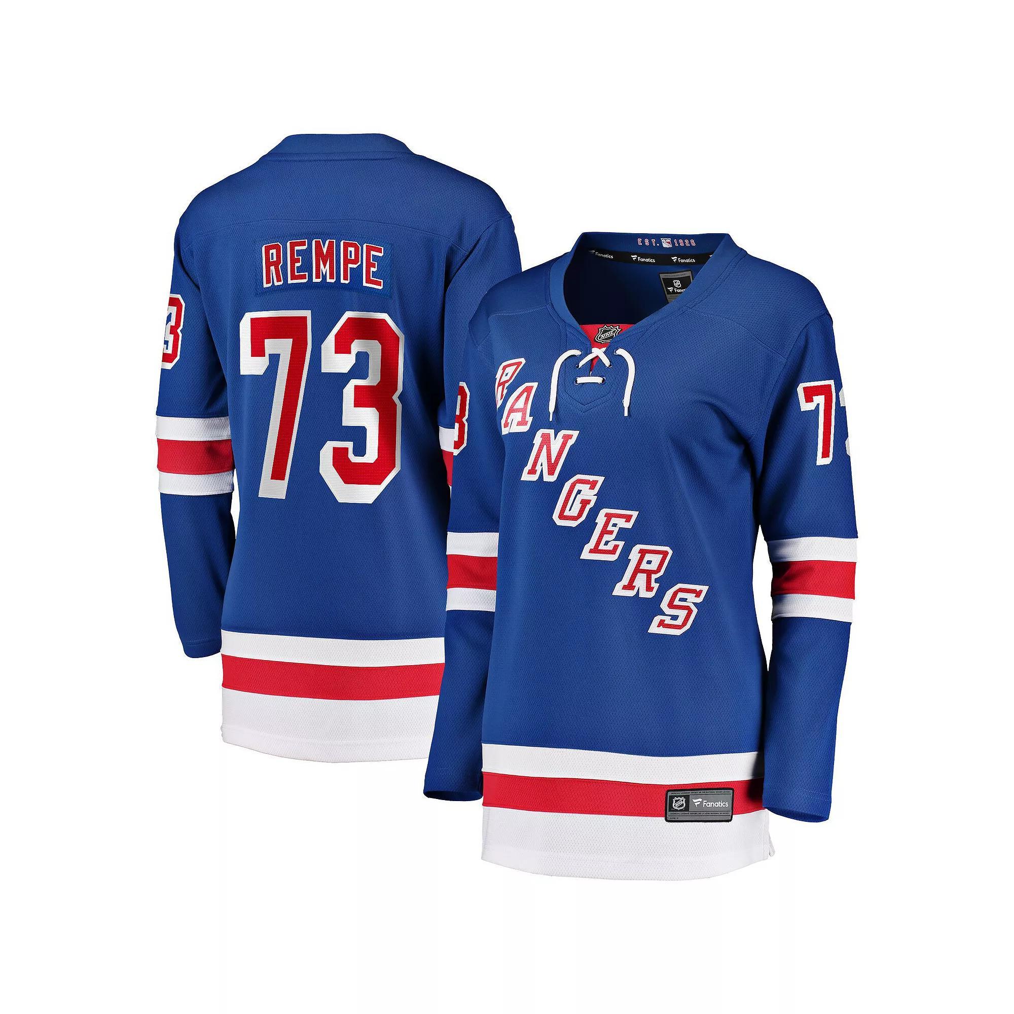 Women's Fanatics Matt Rempe Blue New York Rangers Home Breakaway Jersey, Size: Small, Ran Blue Product Image